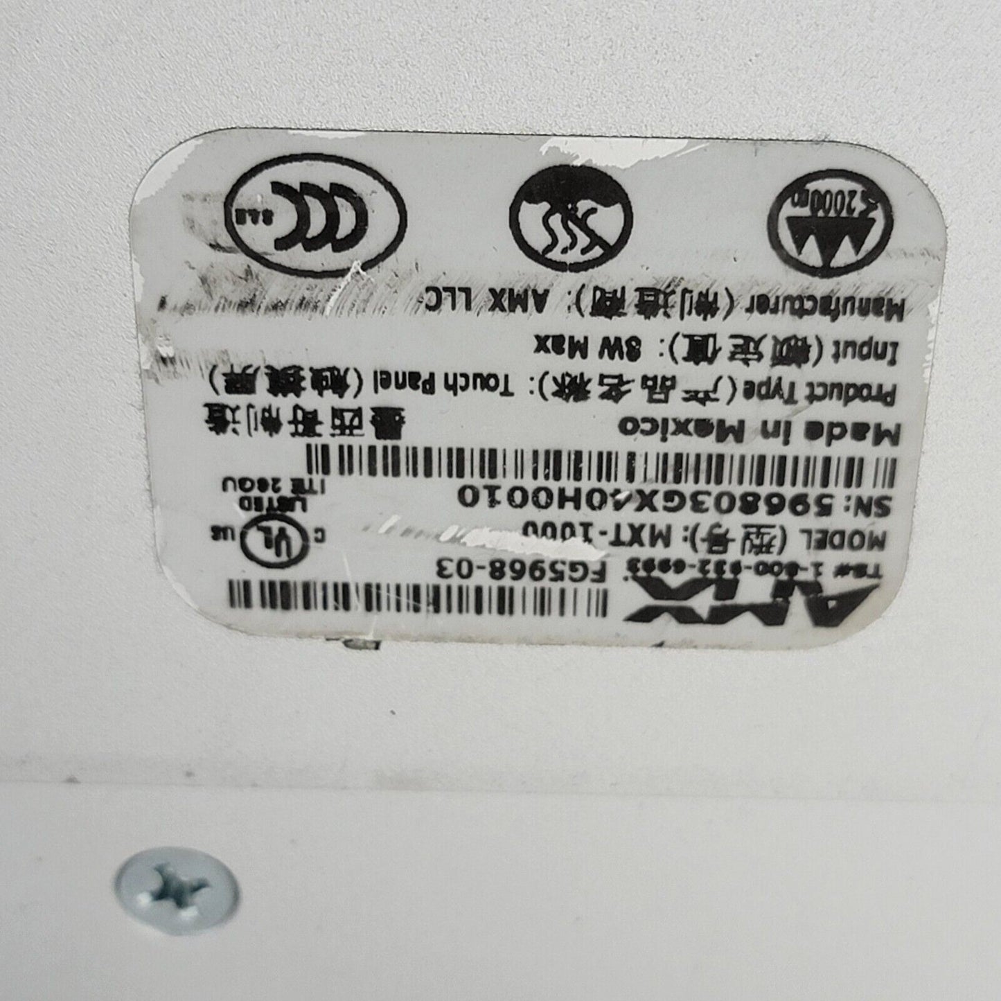 AMX MXT-1000 Modero X-Series 10.1" G4 Tabletop PoE Touchscreen Control Panel