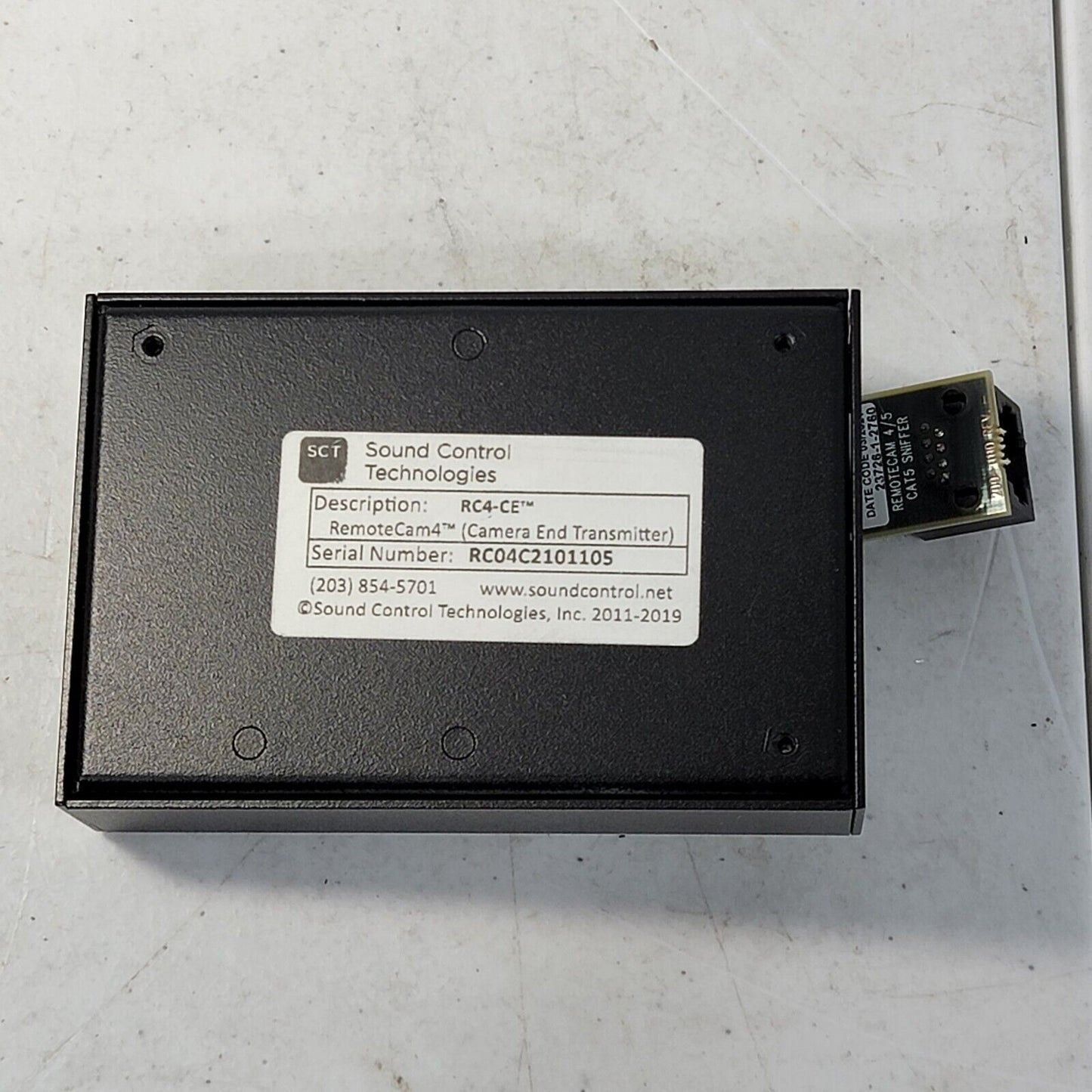 Sound Control SCT RemoteCam5 Camera-End RC4-CE w/ Cat5 Sniffer