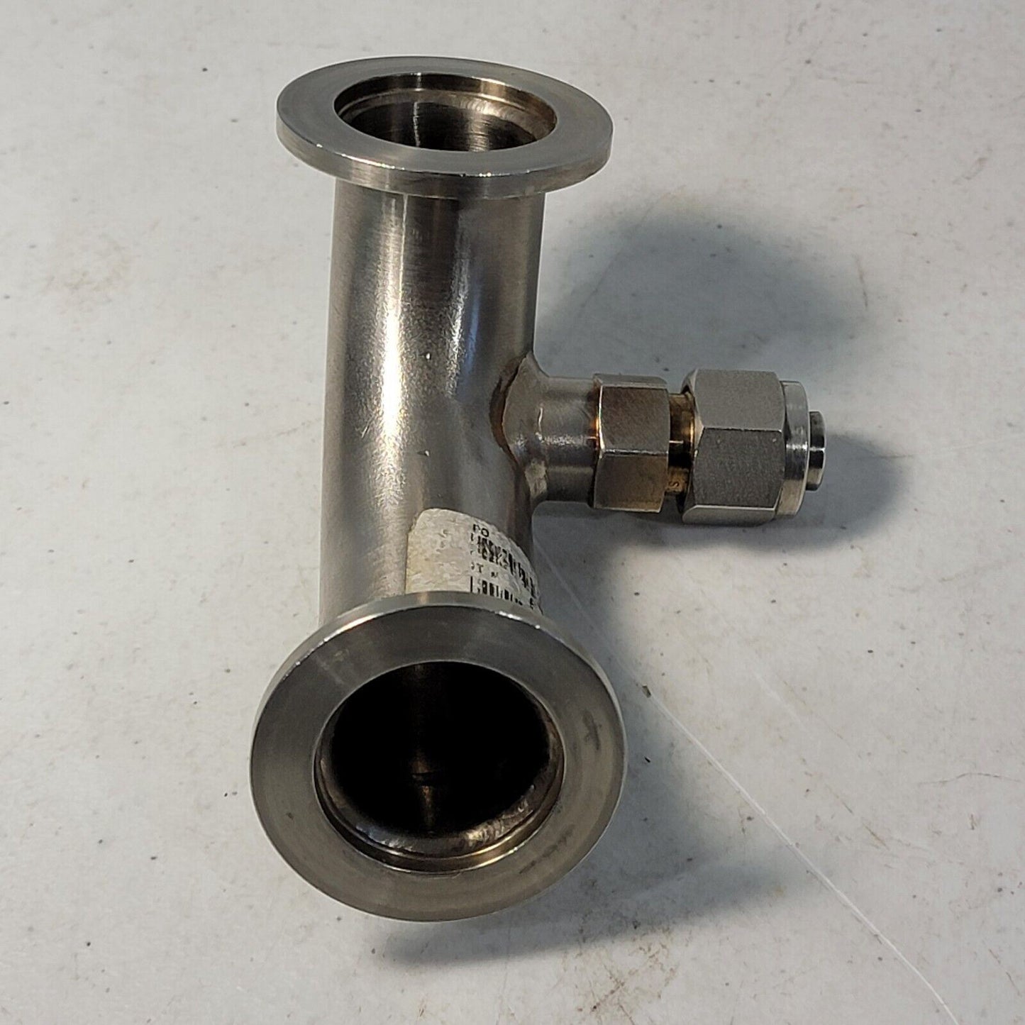 KF25 NW25 90° Elbow w/ 1/4" Swagelok Fitting Take-Off For Vacuum Gauge SS