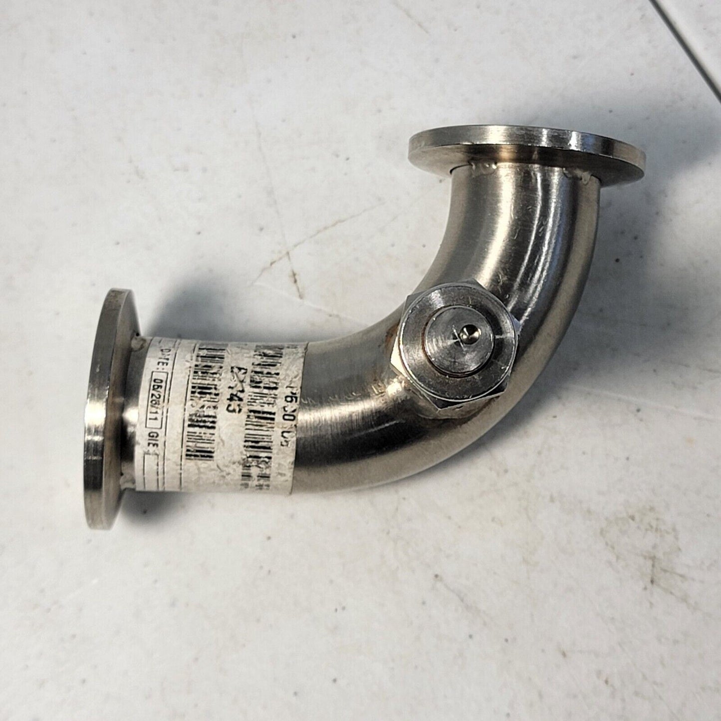 KF25 NW25 90° Elbow w/ 1/4" Swagelok Fitting Take-Off For Vacuum Gauge SS