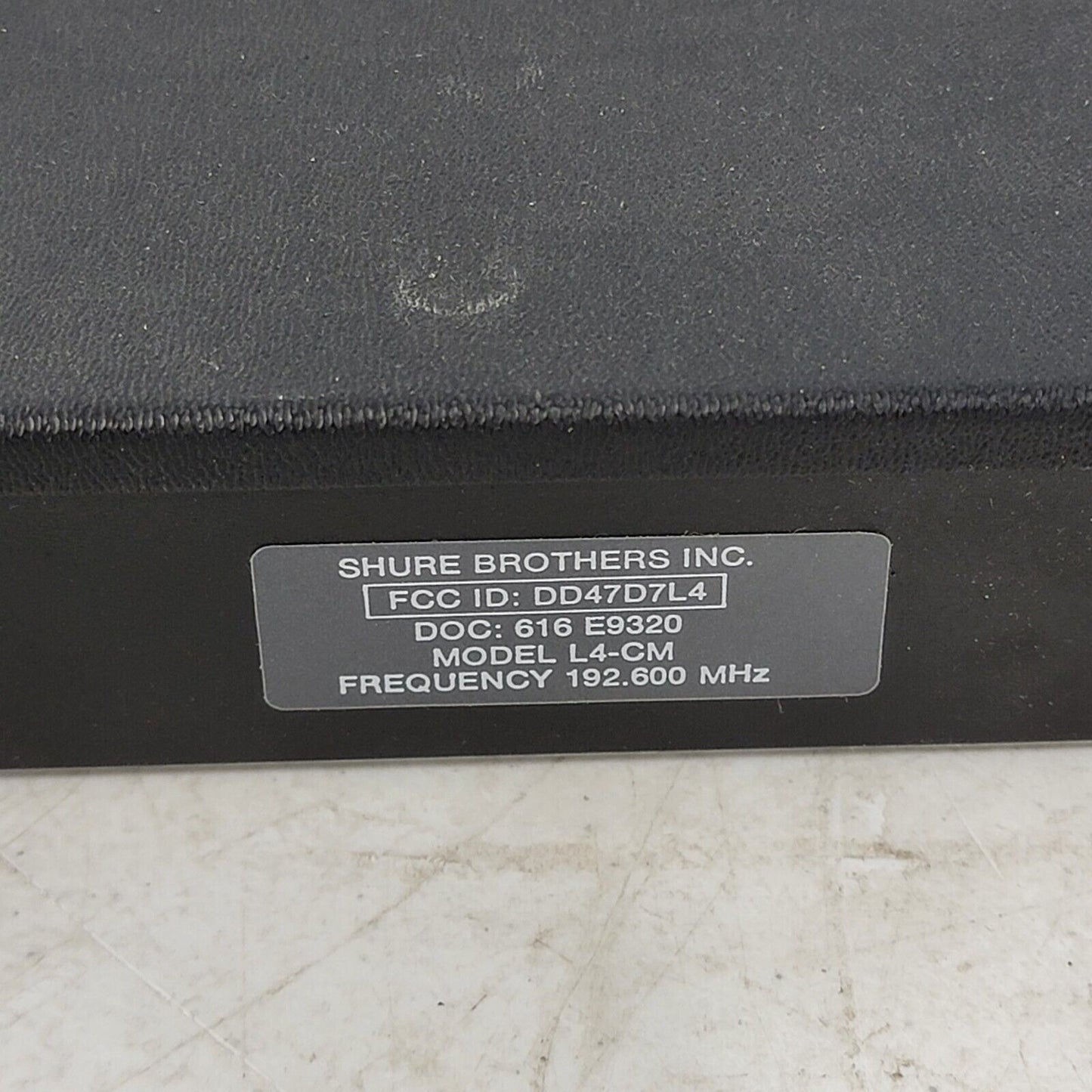 Shure L4-CM Diversity Receiver w/ L11-CM Mic Pack + L2/58 Cardioid 192.600 MHz