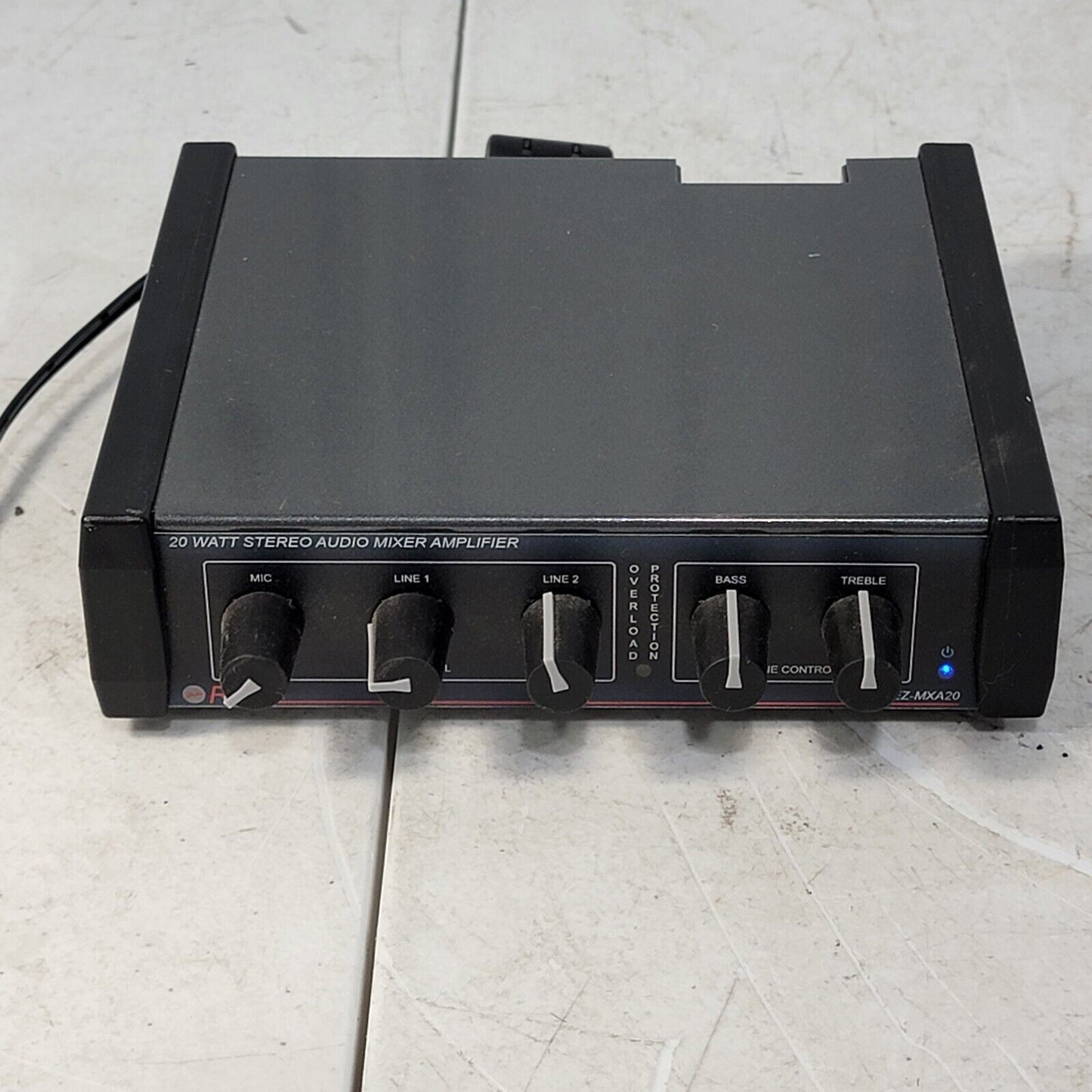 RDL EZ-MXA20 20 Watt Stereo Mini Audio Mixer Amplifier with EQ
