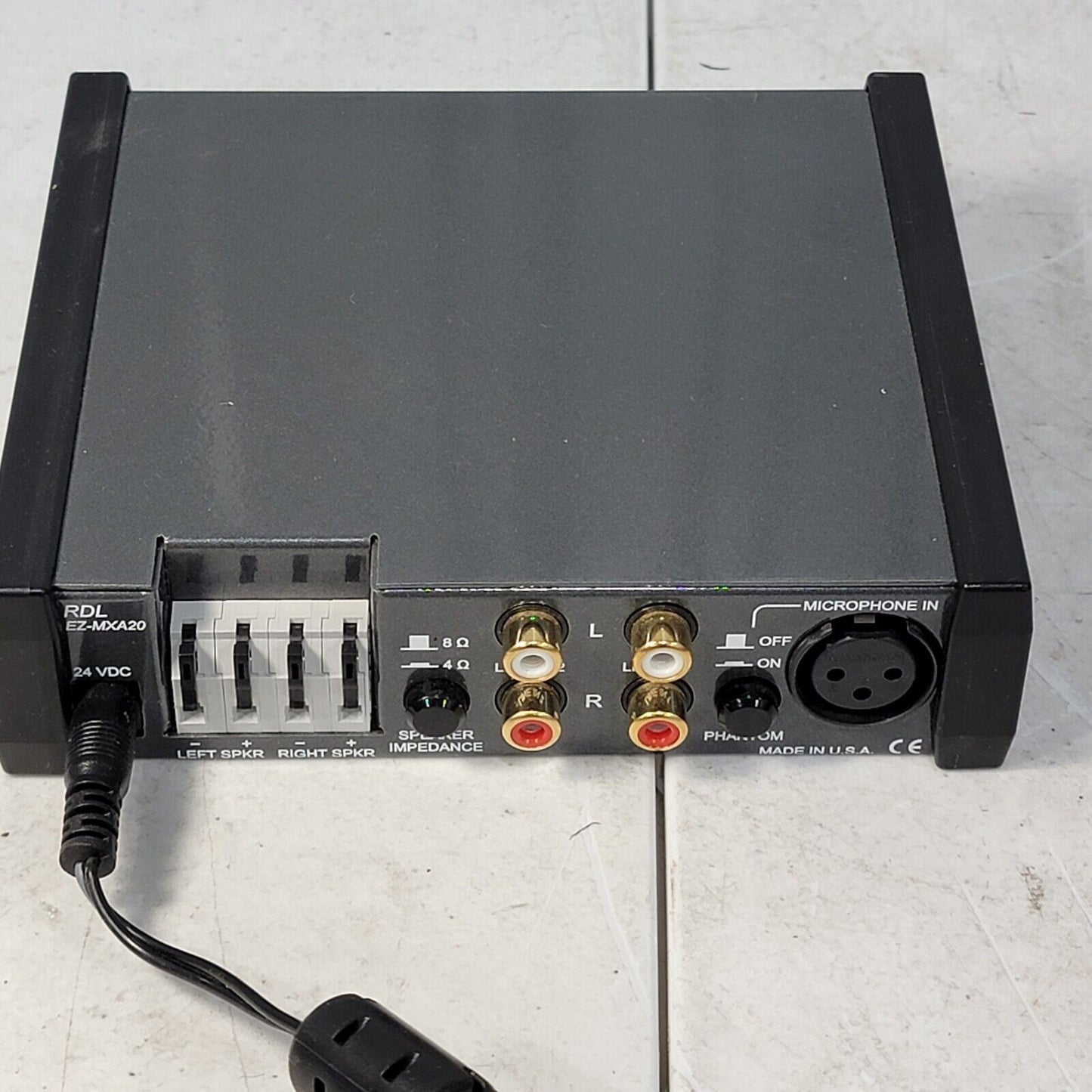 RDL EZ-MXA20 20 Watt Stereo Mini Audio Mixer Amplifier with EQ
