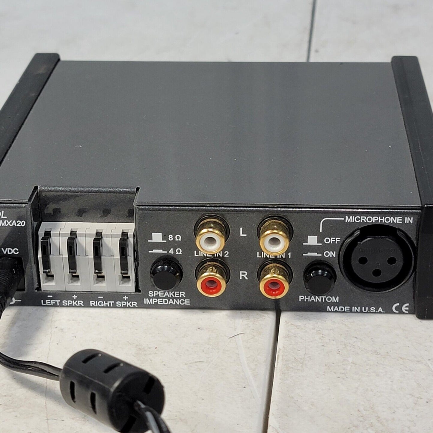 RDL EZ-MXA20 20 Watt Stereo Mini Audio Mixer Amplifier with EQ