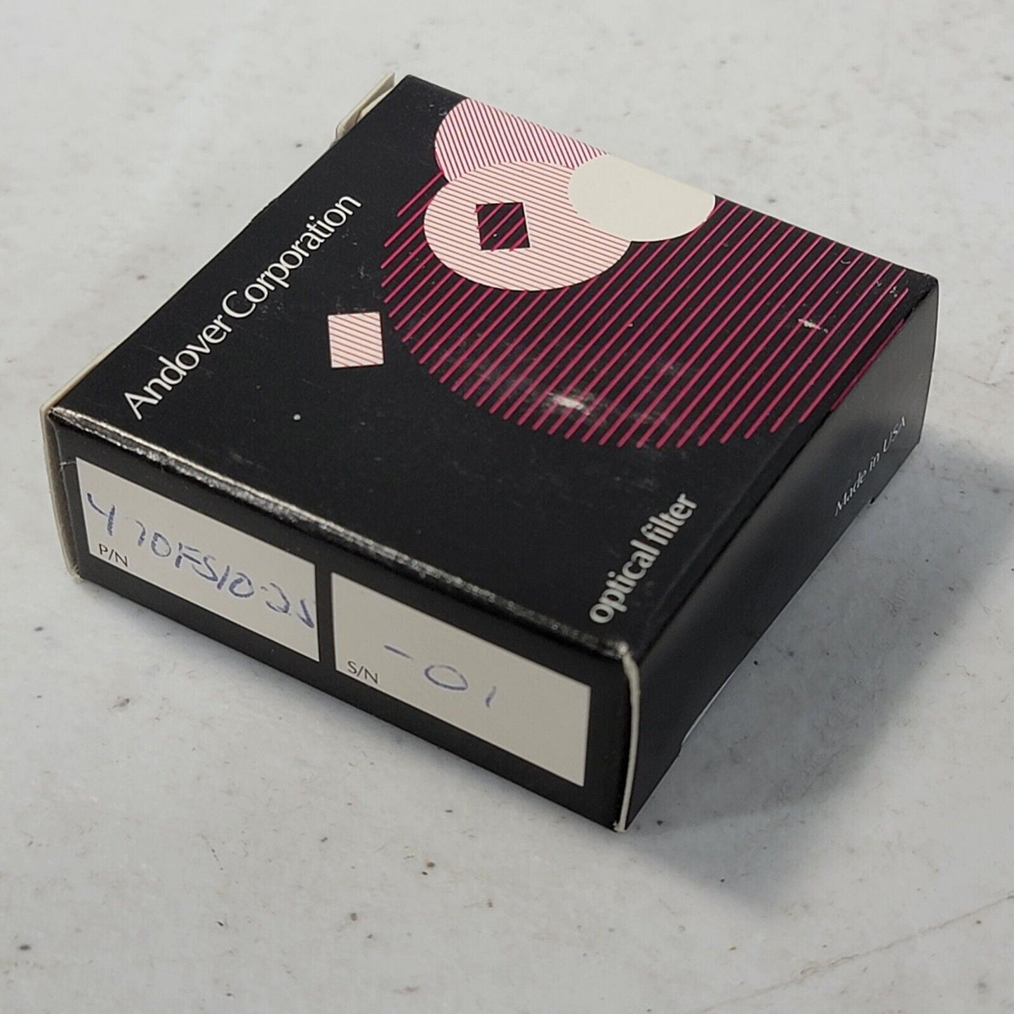 Andover Optical Bandpass Filter 470FS10-25 470nm CWL, 10nm FWHM, 1" OD
