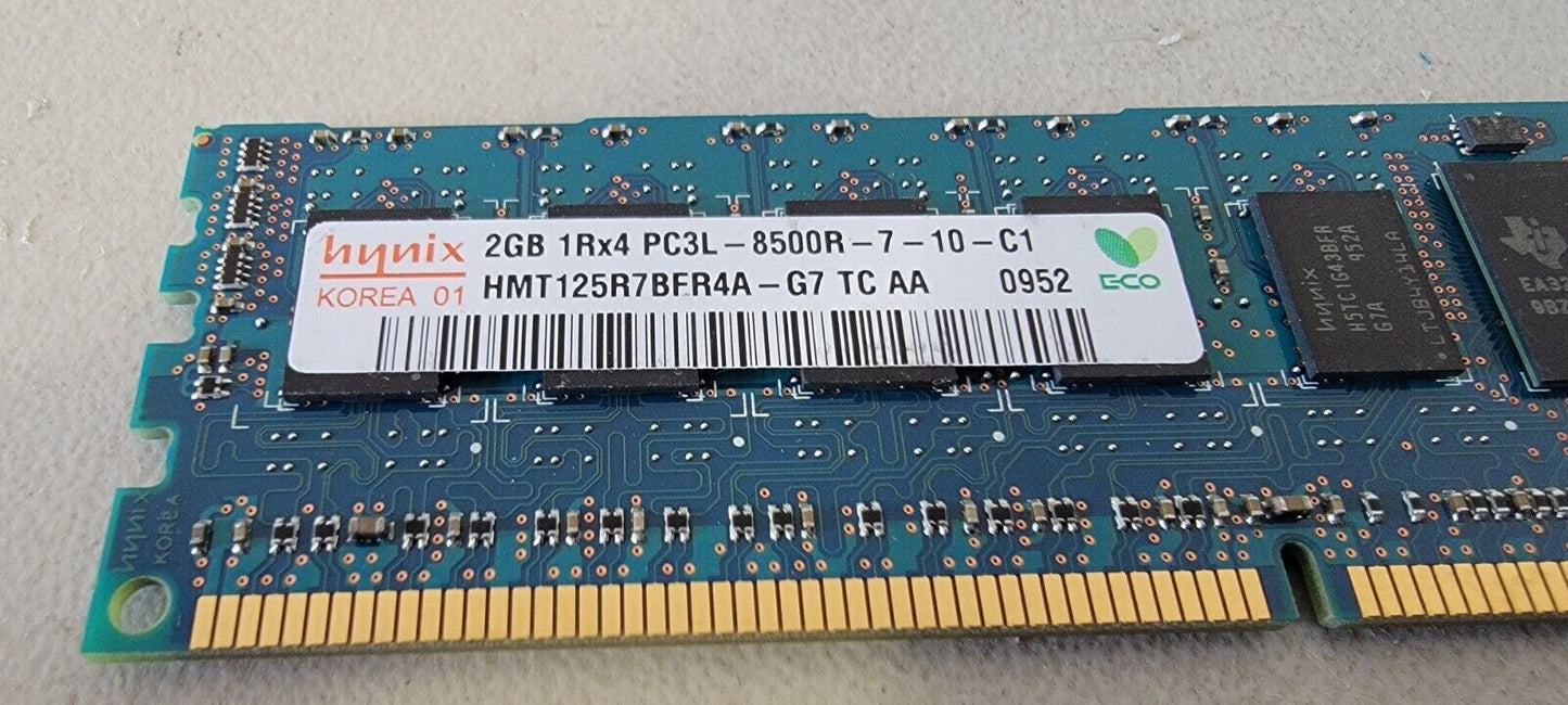 Hynix 2GB PC3L-8500R DDR3-1066 ECC Unbuffered 1Rx4 HMT125R7BFR4A-G7