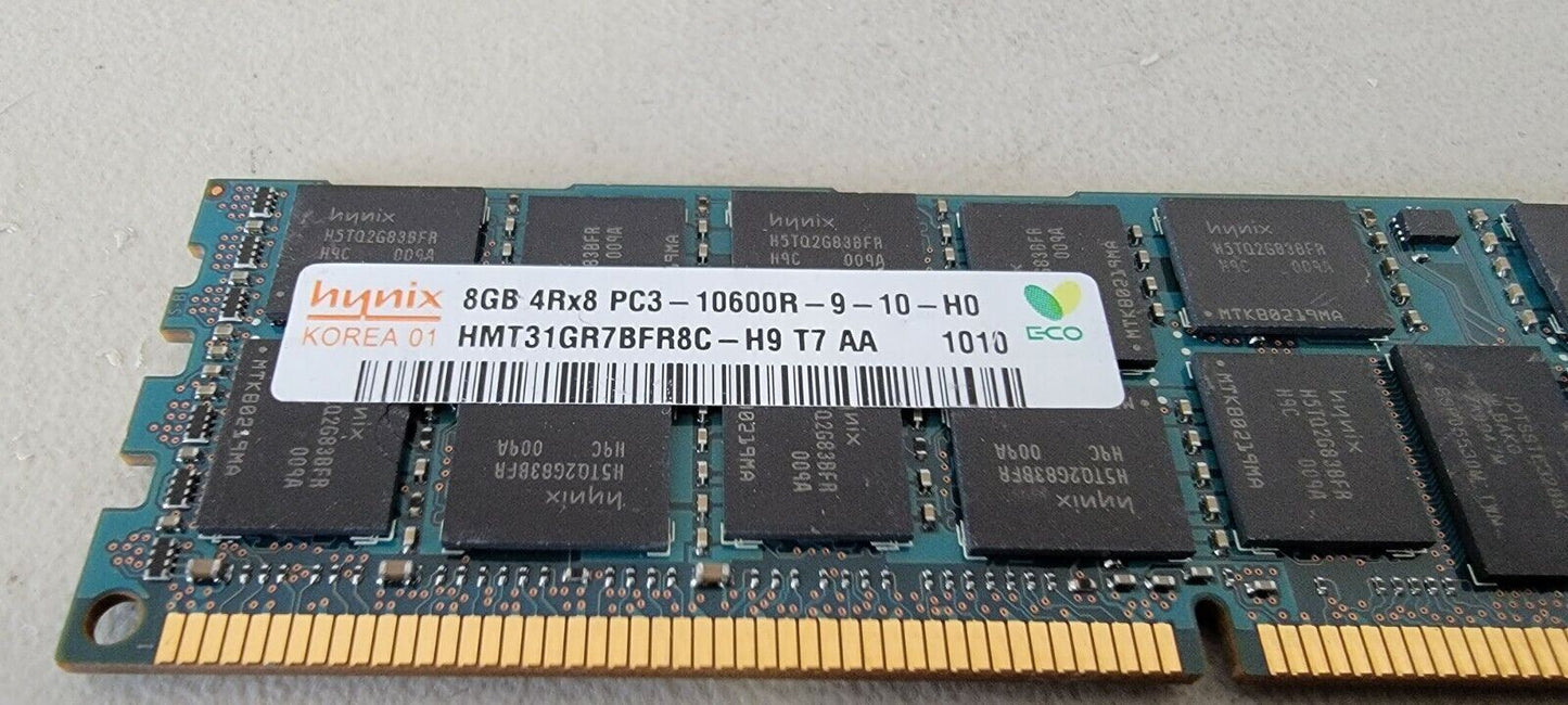 Hynix 8gb DDR3 RAM PC3-10600R-9-10-H0 ECC Server HMT31GR7BFR8C-H9