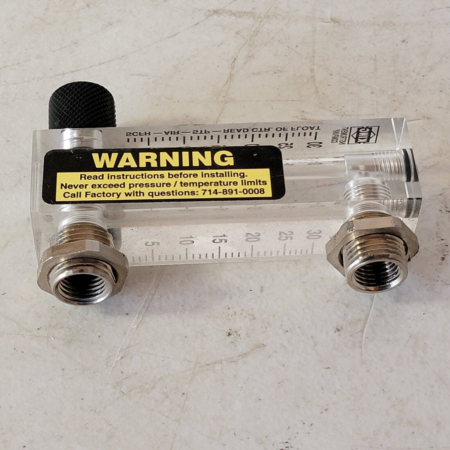 King Instrument Company 0-30 SCFH Air ATP Flor Meter Controller Regulator