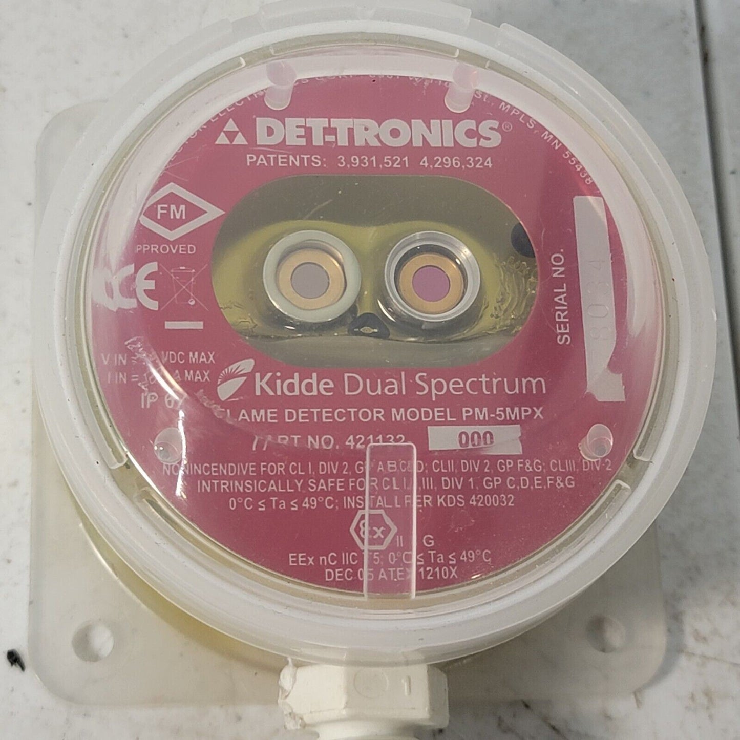 Det-tronics PM-5MPX Kidde Dual Spectrum Flame Detector PN 421132-000
