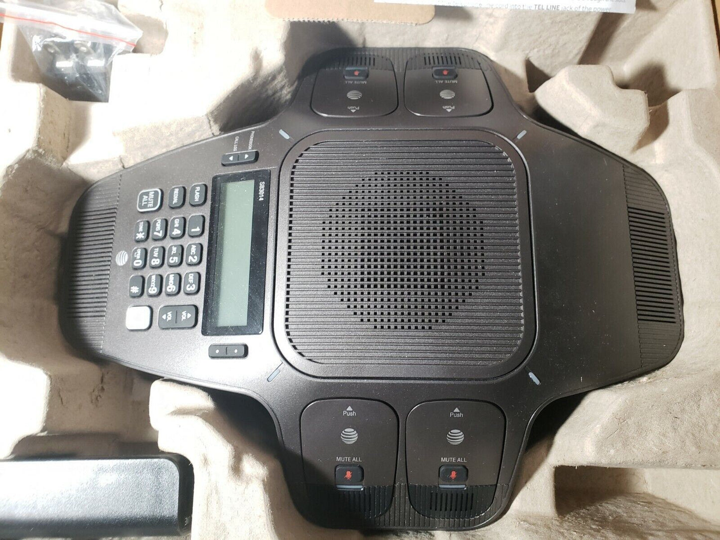 AT&T SB3014 DECT 6.0 Conference Phone with 4 Wireless Microphones in Black