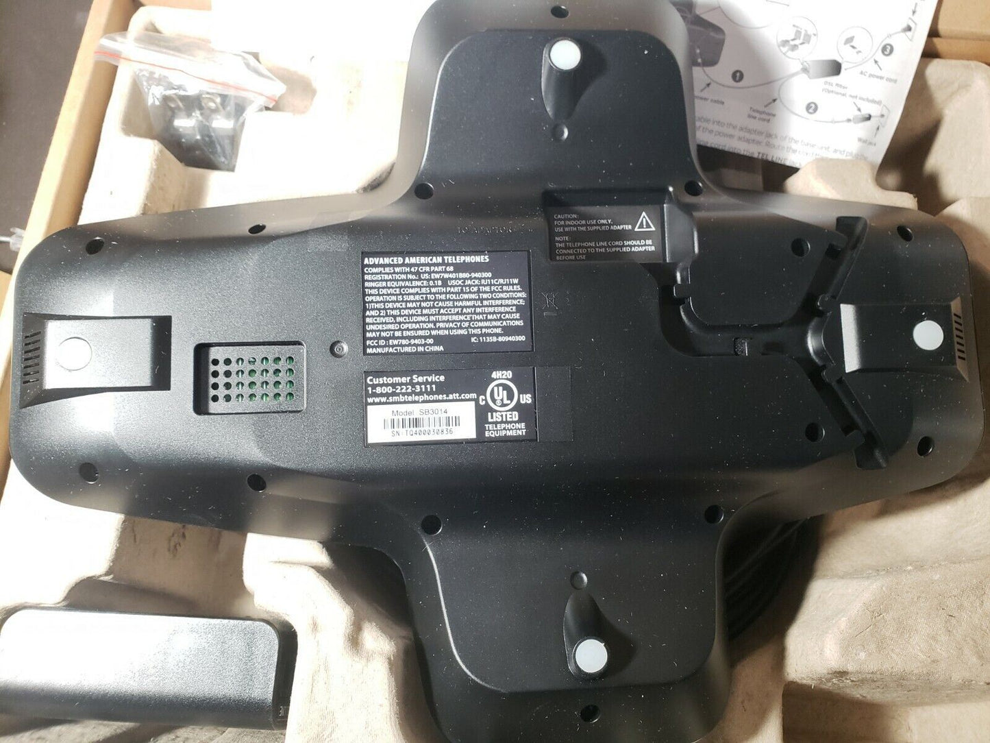 AT&T SB3014 DECT 6.0 Conference Phone with 4 Wireless Microphones in Black