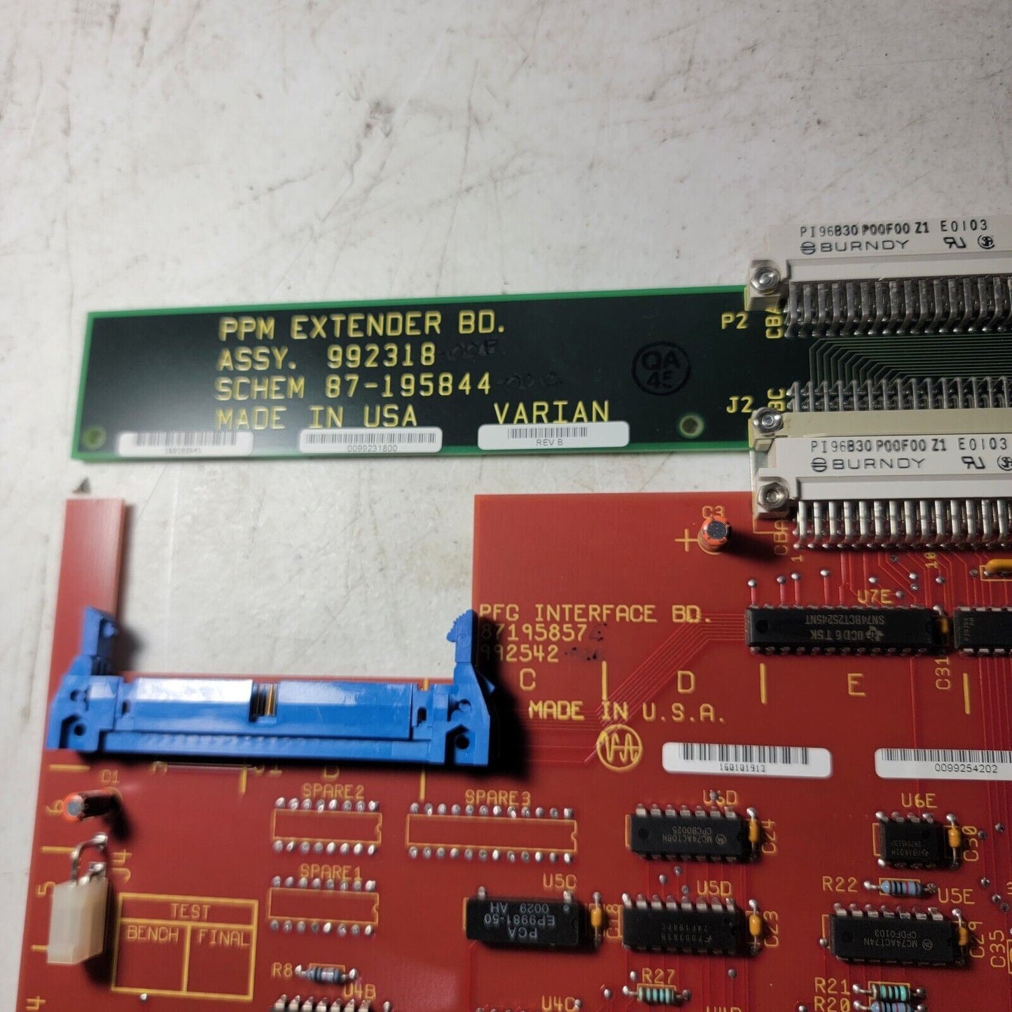Varian NMR 992542 PFG Interface 87195857 w/ 992318 Extension Board