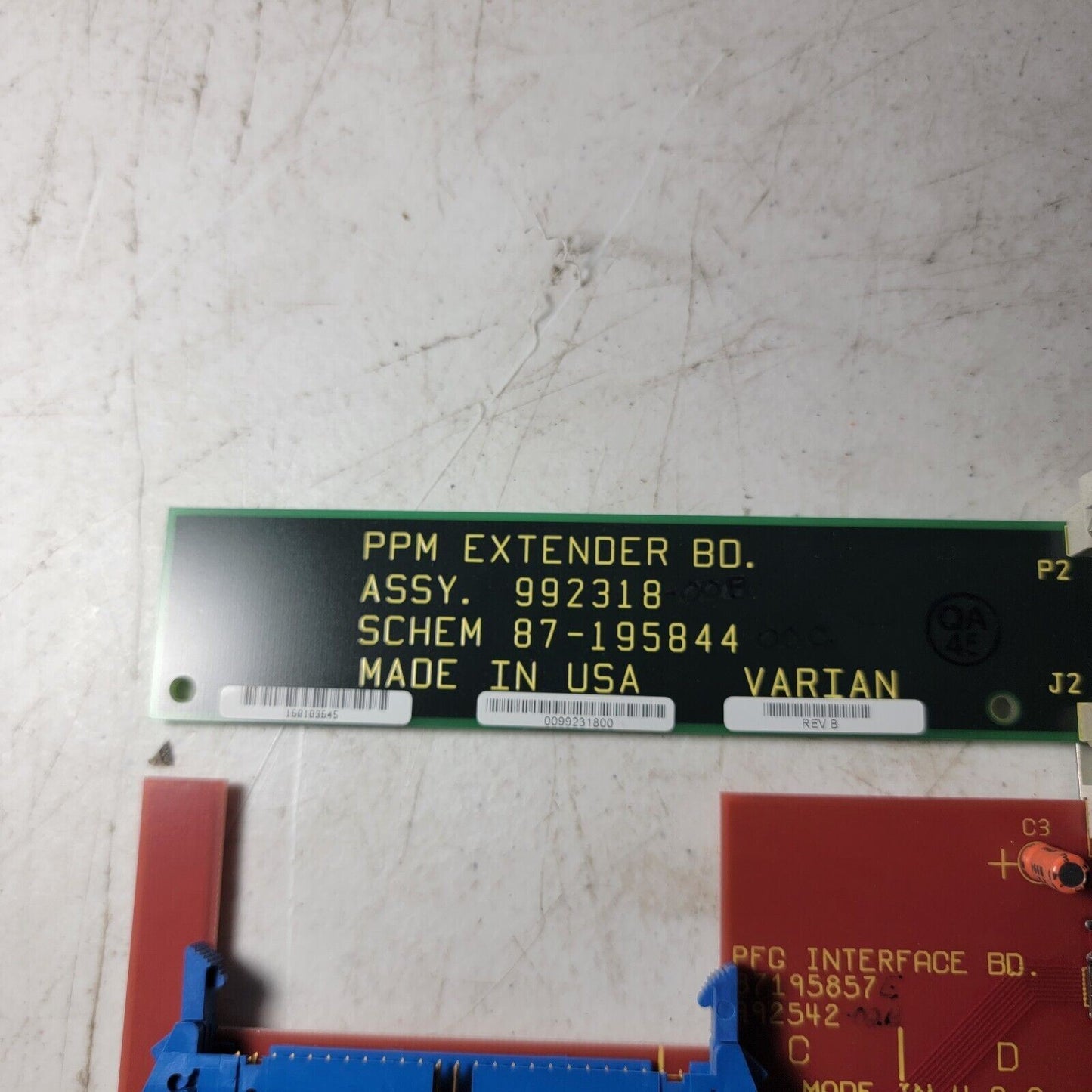 Varian NMR 992542 PFG Interface 87195857 w/ 992318 Extension Board