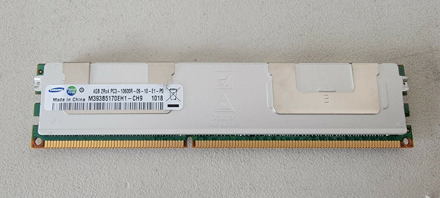 Samsung 4gb Server RAM 2Rx4 PC3-10600R-R9-10-E1-P0 DDR3-1333 M393B5170EH1-CH9