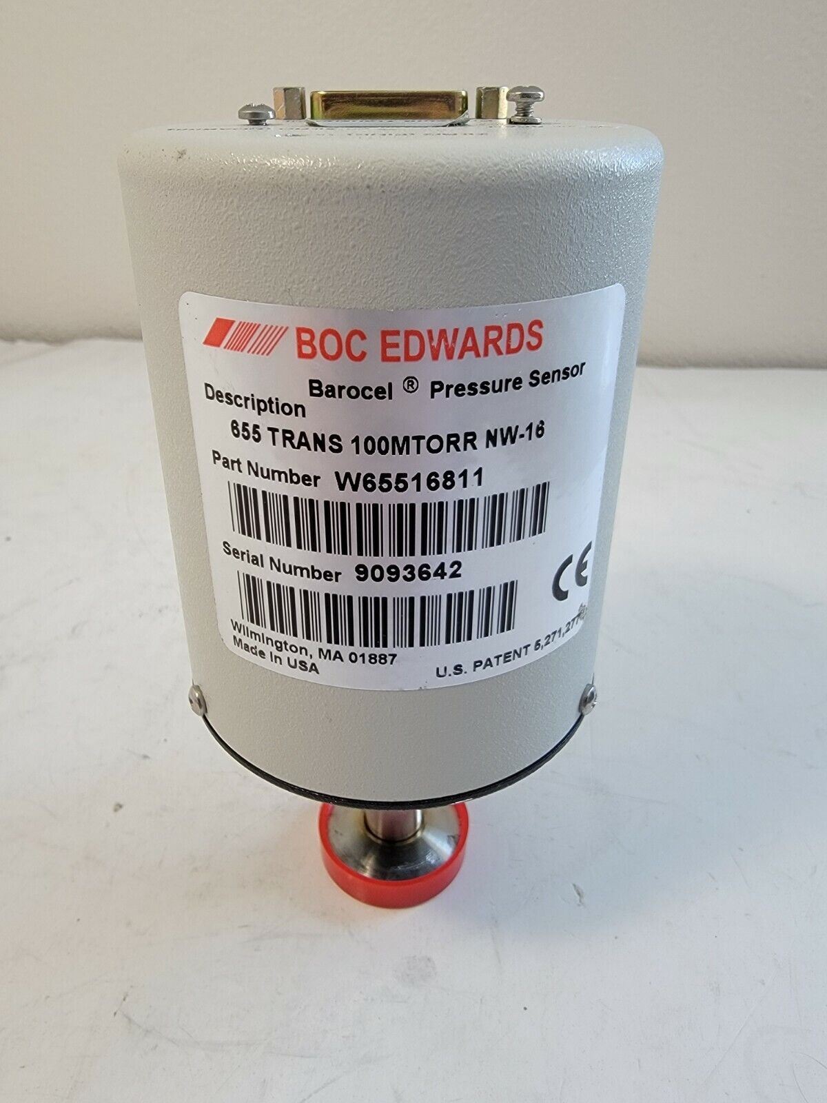 BOC Edwards Barocel Pressure Sensor Capacitance Manometer W65516811 100mtor NW16