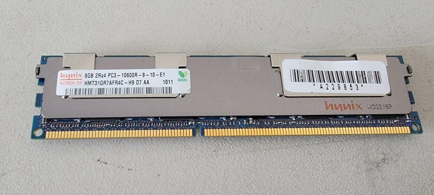 Hynix 8gb 2Rx4 DDR3-1333 Desktop RAM PC3-10600R-9-10-E1 HMT31GR7AFR4C-H9 D7 AA
