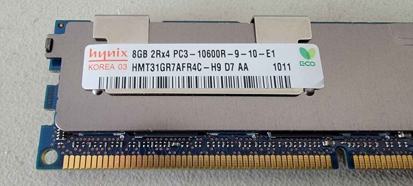 Hynix 8gb 2Rx4 DDR3-1333 Desktop RAM PC3-10600R-9-10-E1 HMT31GR7AFR4C-H9 D7 AA