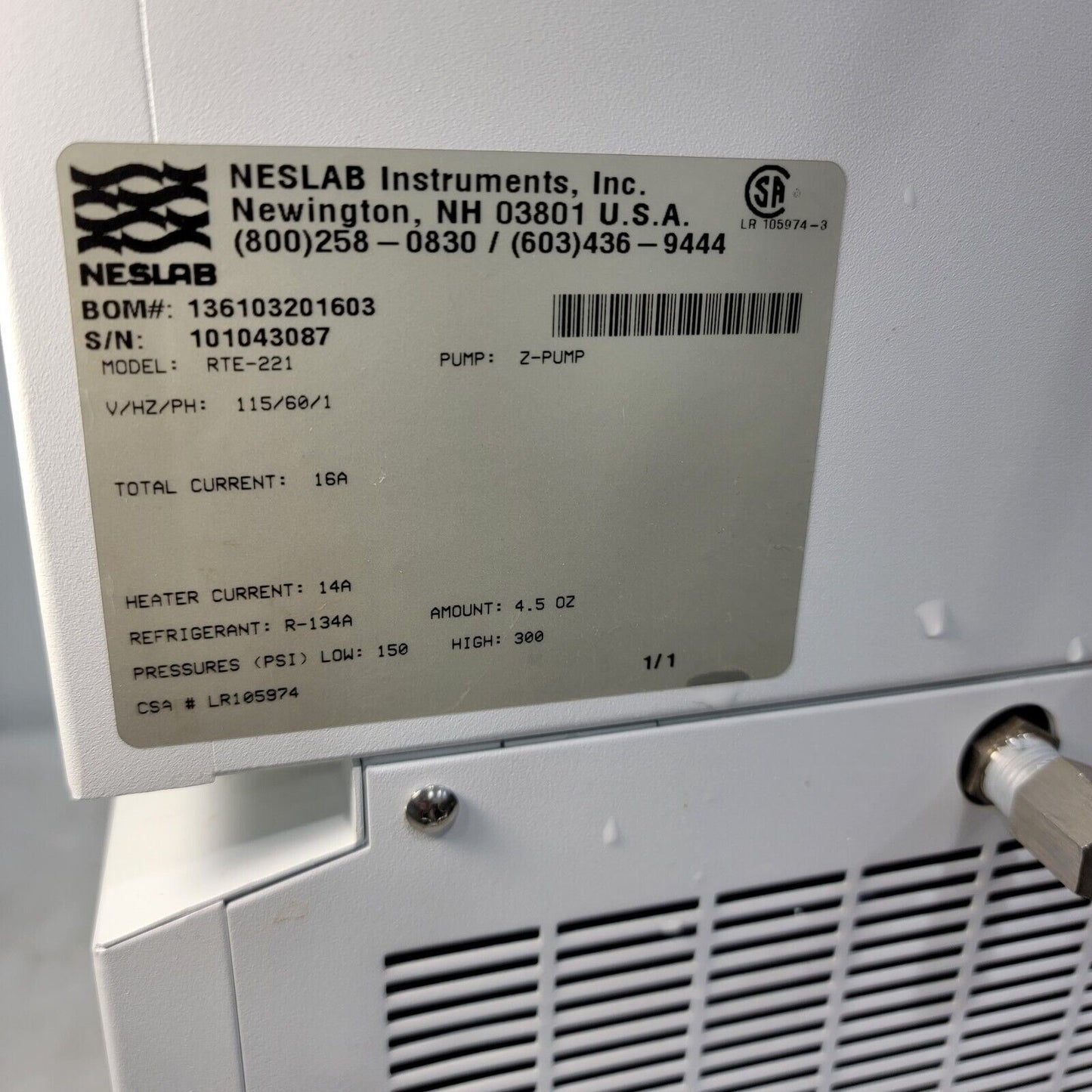 *Tested* Neslab RTE-221 Refridgerated Bath/Circulator, Heating Bath, Type R-134A