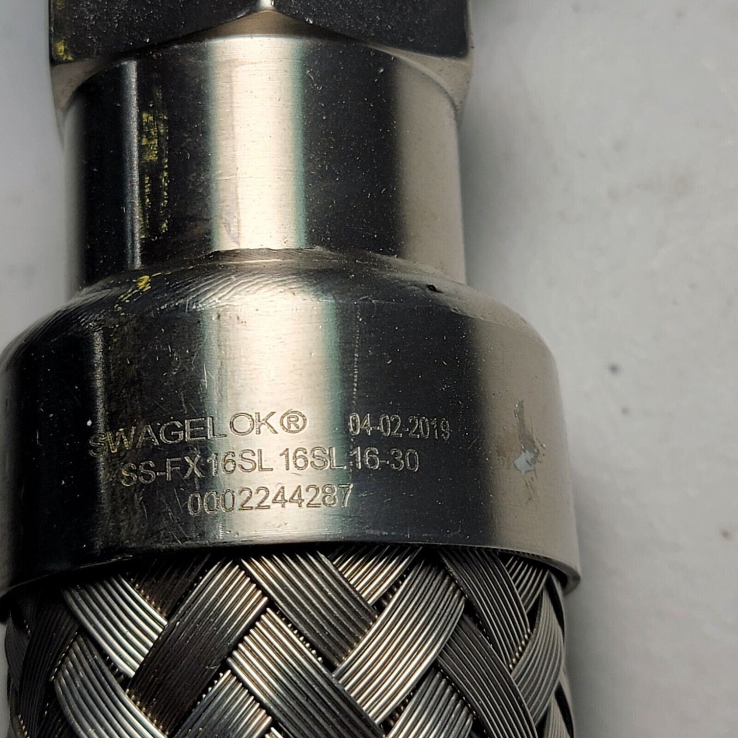 Swagelok 316L SS Convoluted FM Hose 1" SS-FX16SL16SL16-30 1200 PSI