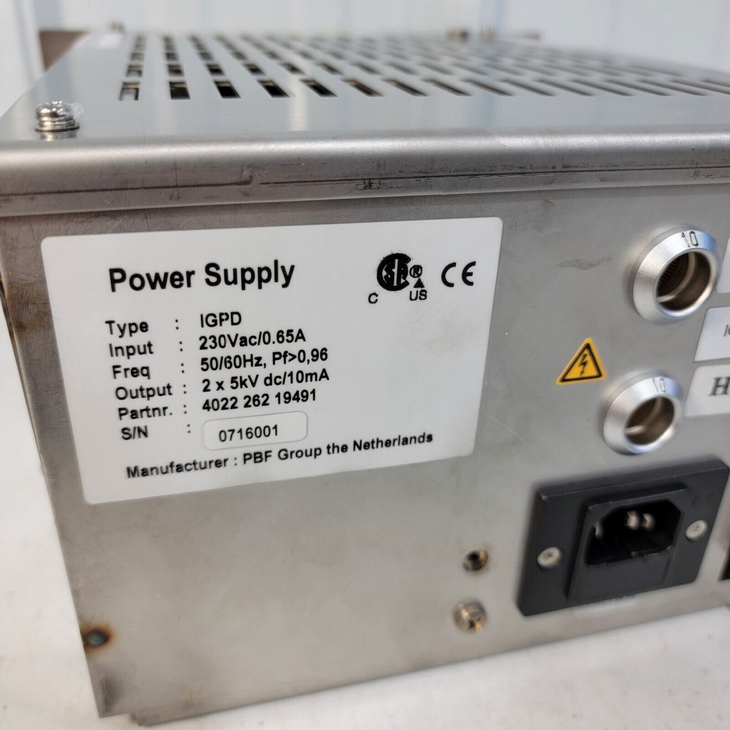 PBF IGPD Ion Getter Vacuum Pump Power Supply 2 Channels 5kV