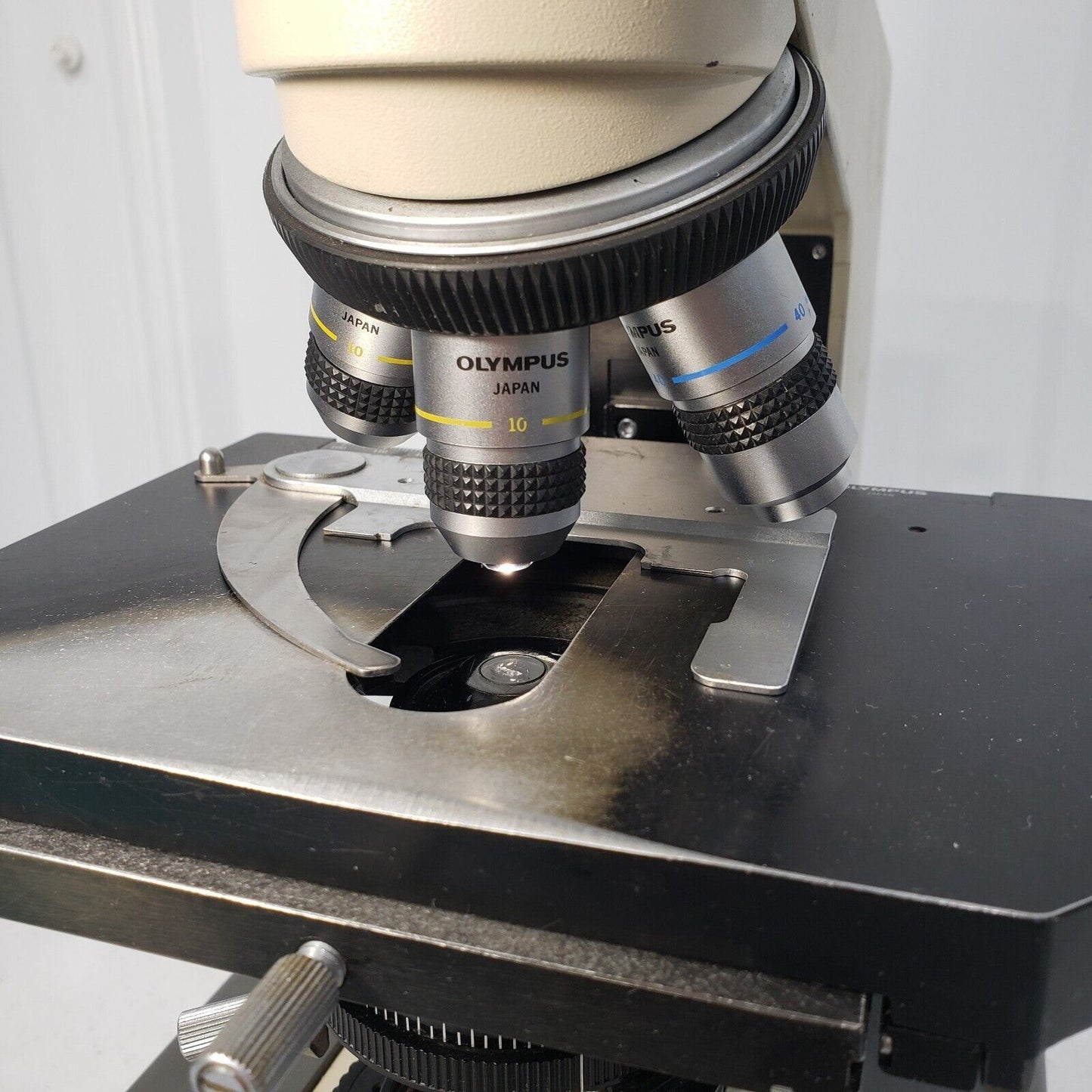 Olympus BH-2 BHTU Stereo Microscope w/ WF10X Eyepieces 3x Objectives, Trinocular