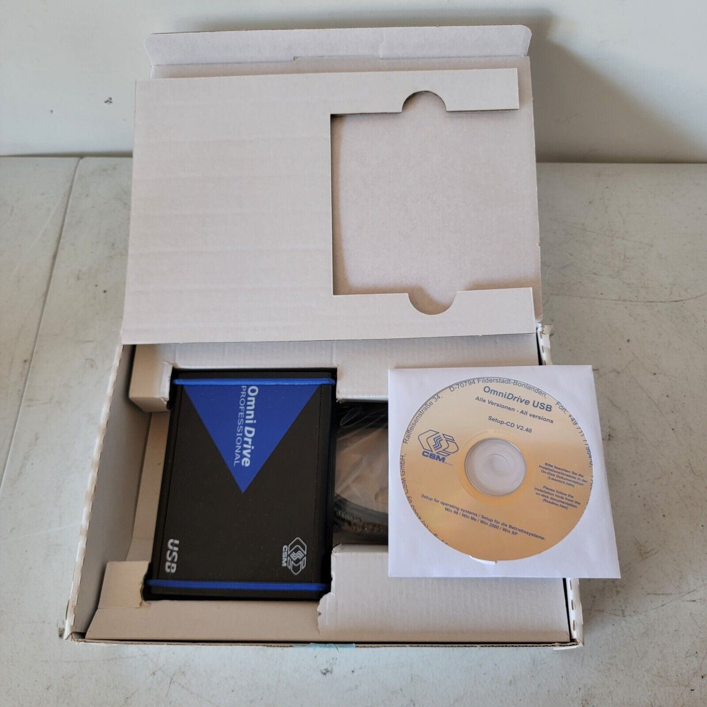 CSM Omnidrive Professional USB 2.0 ART 020510 PC Card Drive w/ Drivers Software