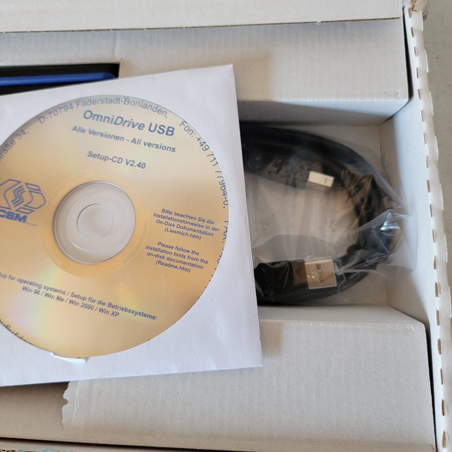 CSM Omnidrive Professional USB 2.0 ART 020510 PC Card Drive w/ Drivers Software