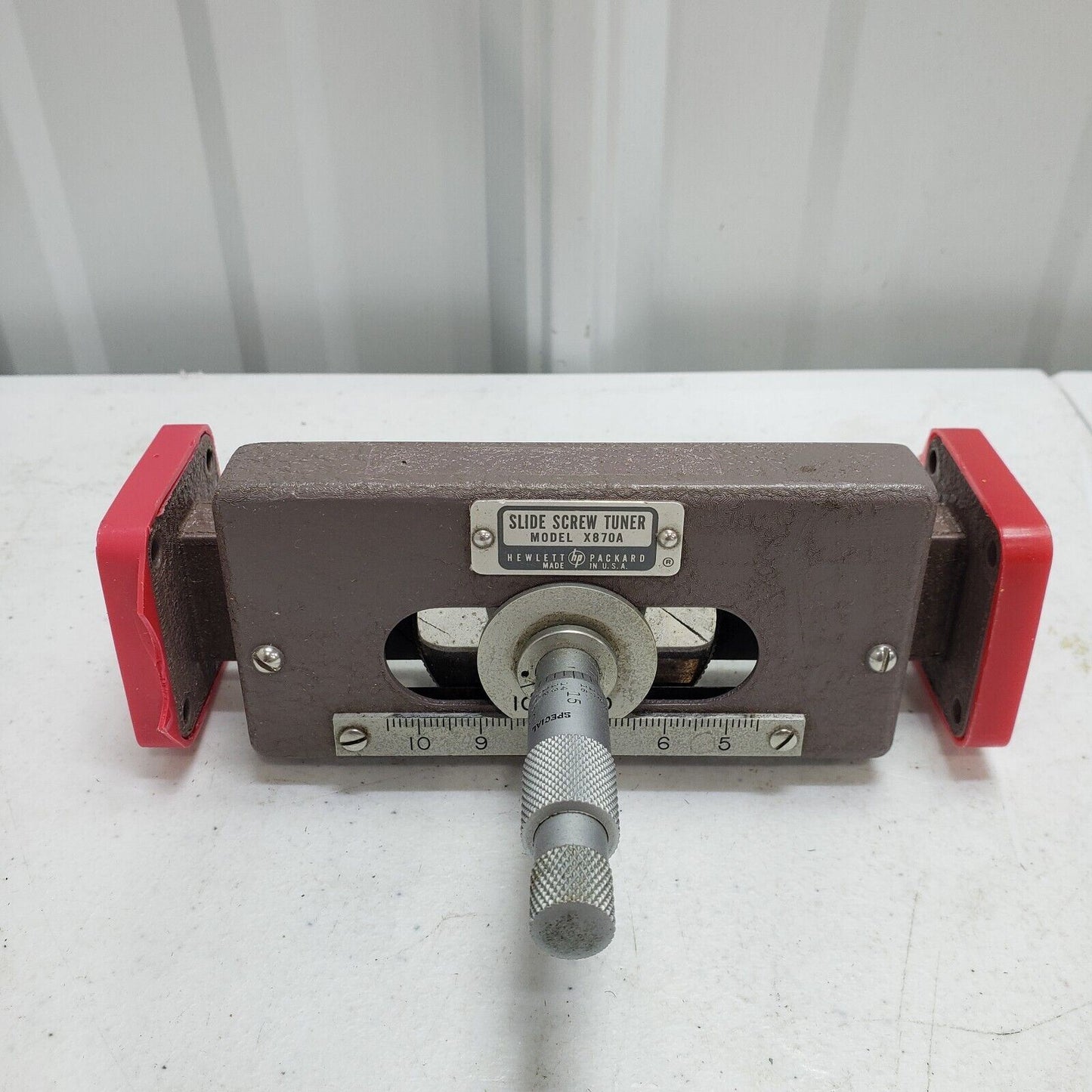 HP Hewlett Packard Slide Screw Tuner Model X870A Microwave RF