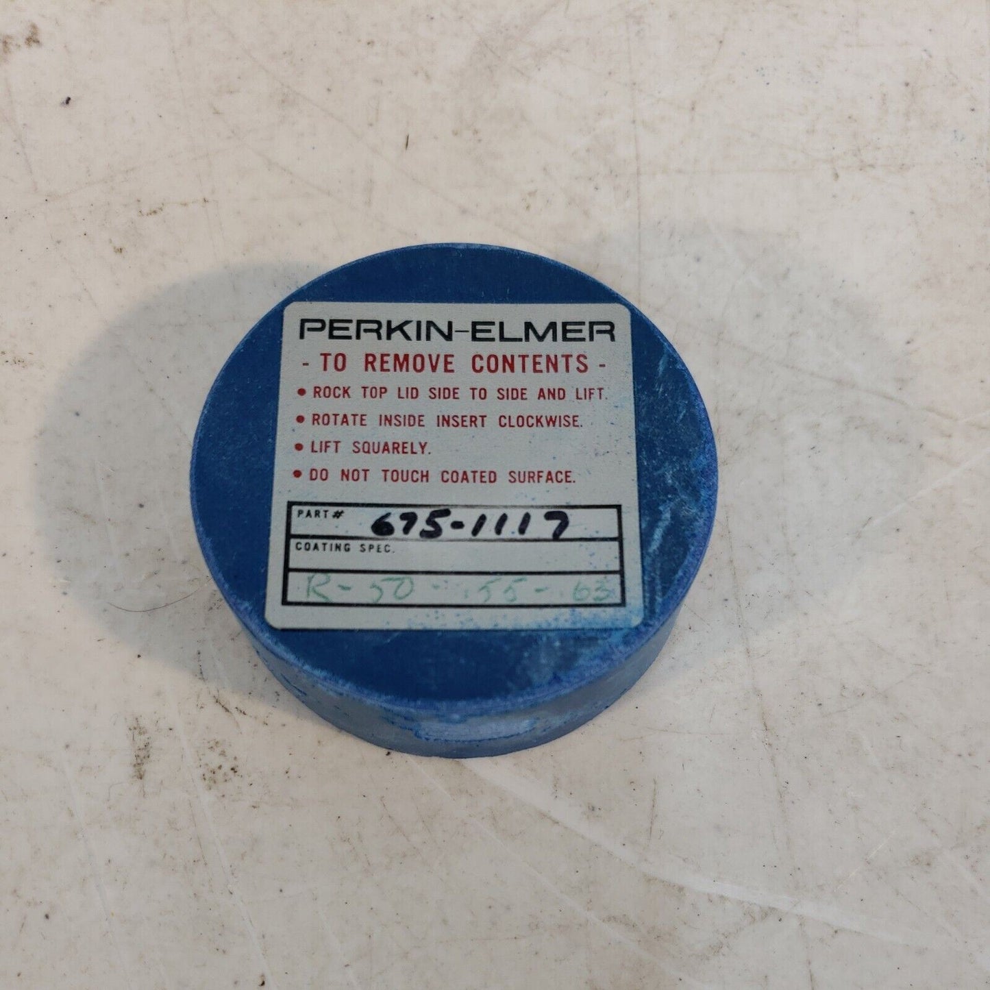Perkin Elmer 1" OD Filter Mirror Coated For 50% Reflectivity From 400-700nm