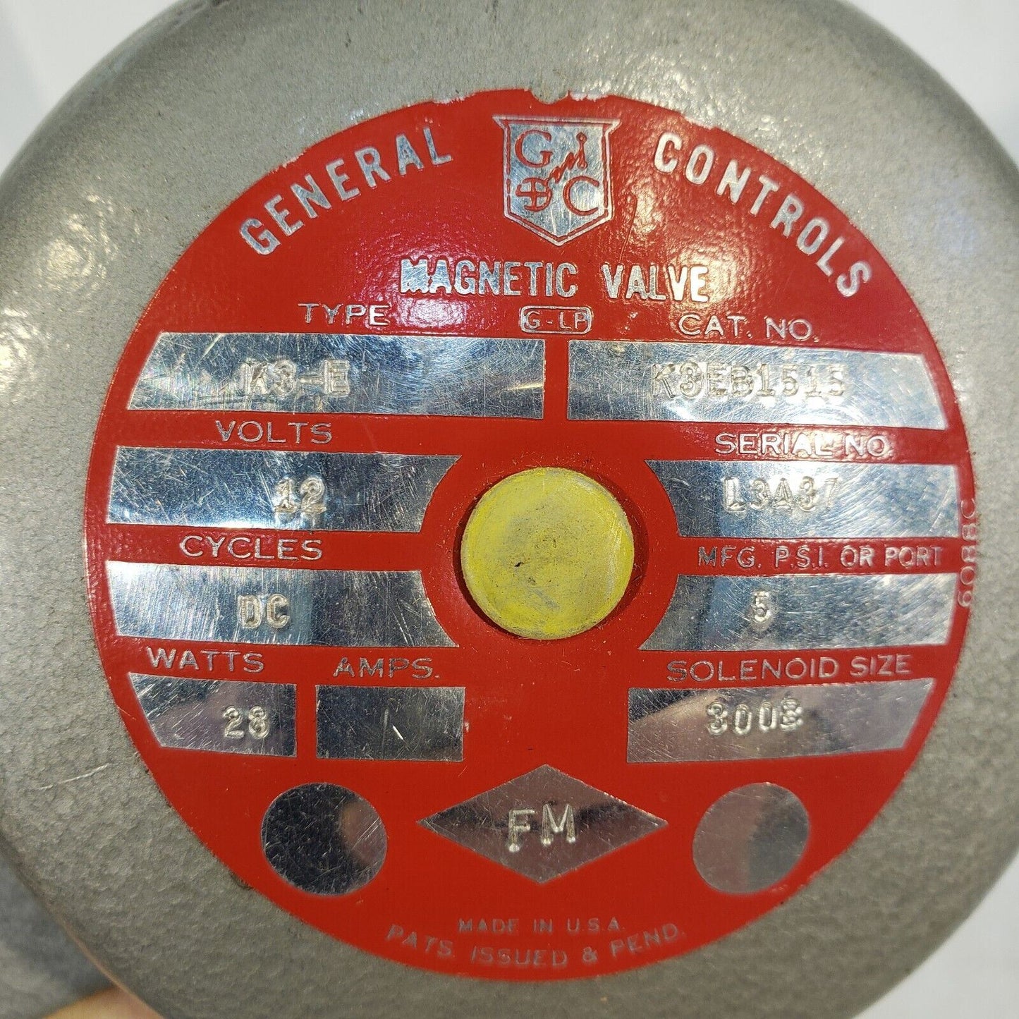 General Controls Magnetic Valve K3-E K3EB1515 ITT