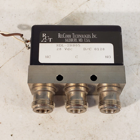 RelComm 3x N-Type Connections RDL-SR005 28VDC NC C NO RF Relay Filter