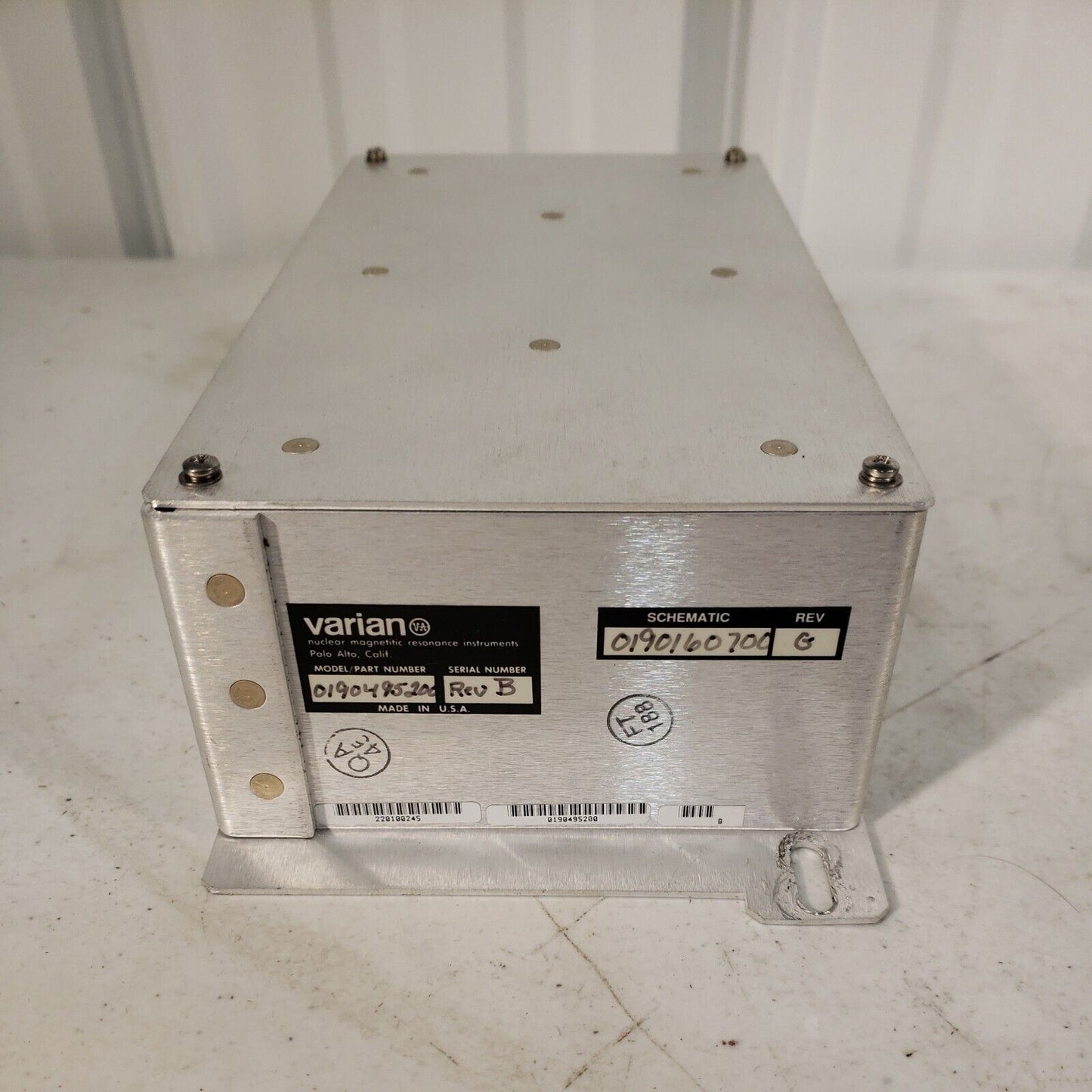 Varian NMR 0190495200 REV B, 0190160700 REV G
