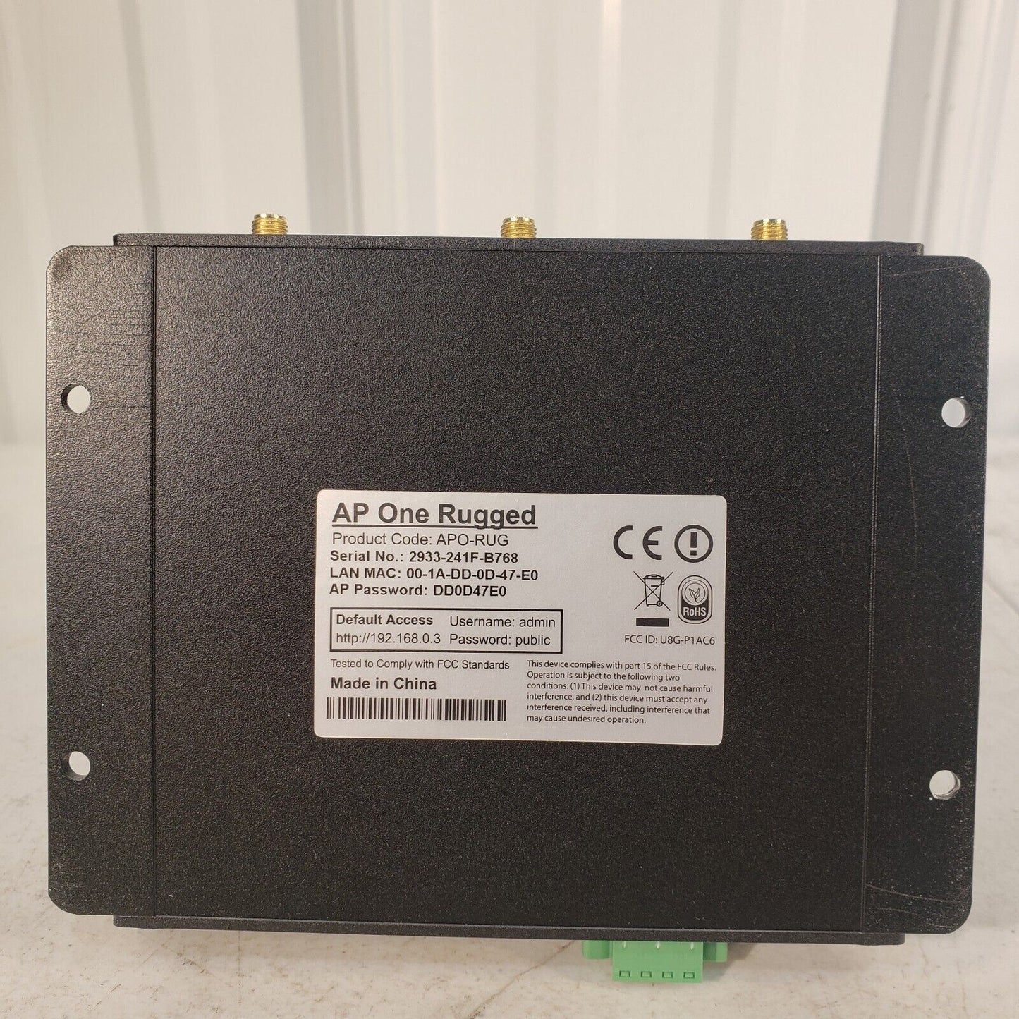 Pepwave AP One Rugged APO-RUG 2933-241E-B779 MIMO Access Point w/ Power Plug