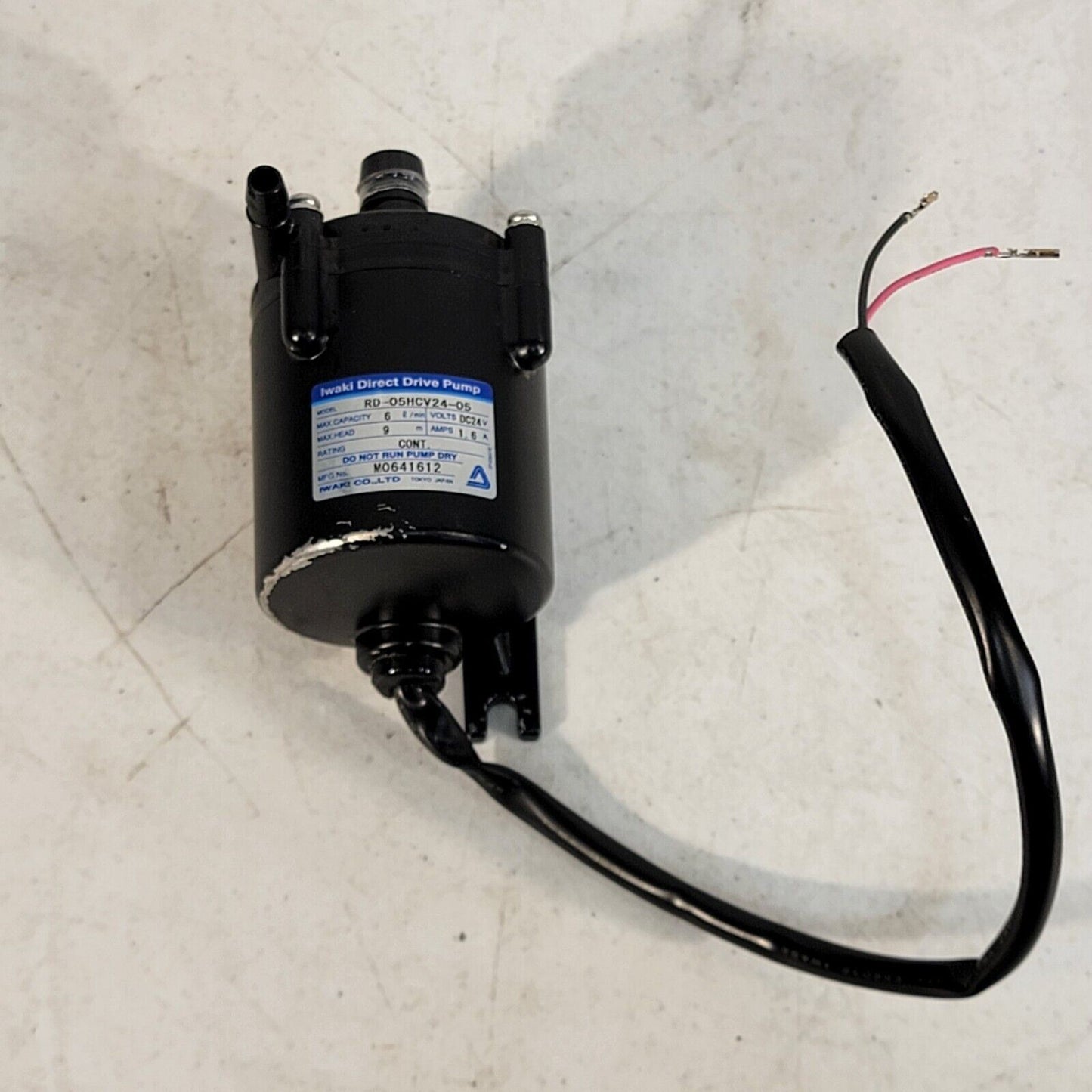 Iwaki Direct Drive Water Pump RD-05HCV24-05, 6 LPM, 24 VDC, 1.6A Continuous Pump