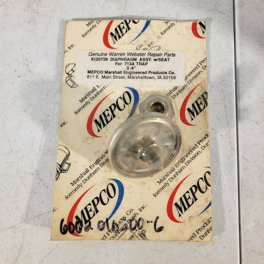 Genuine Warren Webster 6120739 Diaphragm Assembly w/ Seat For 713A Trap 3/4"