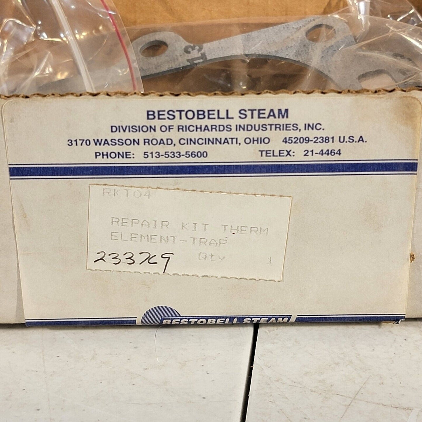 Bestobell Steam RKT04 Repair Kit Therm Element-Trap 233769