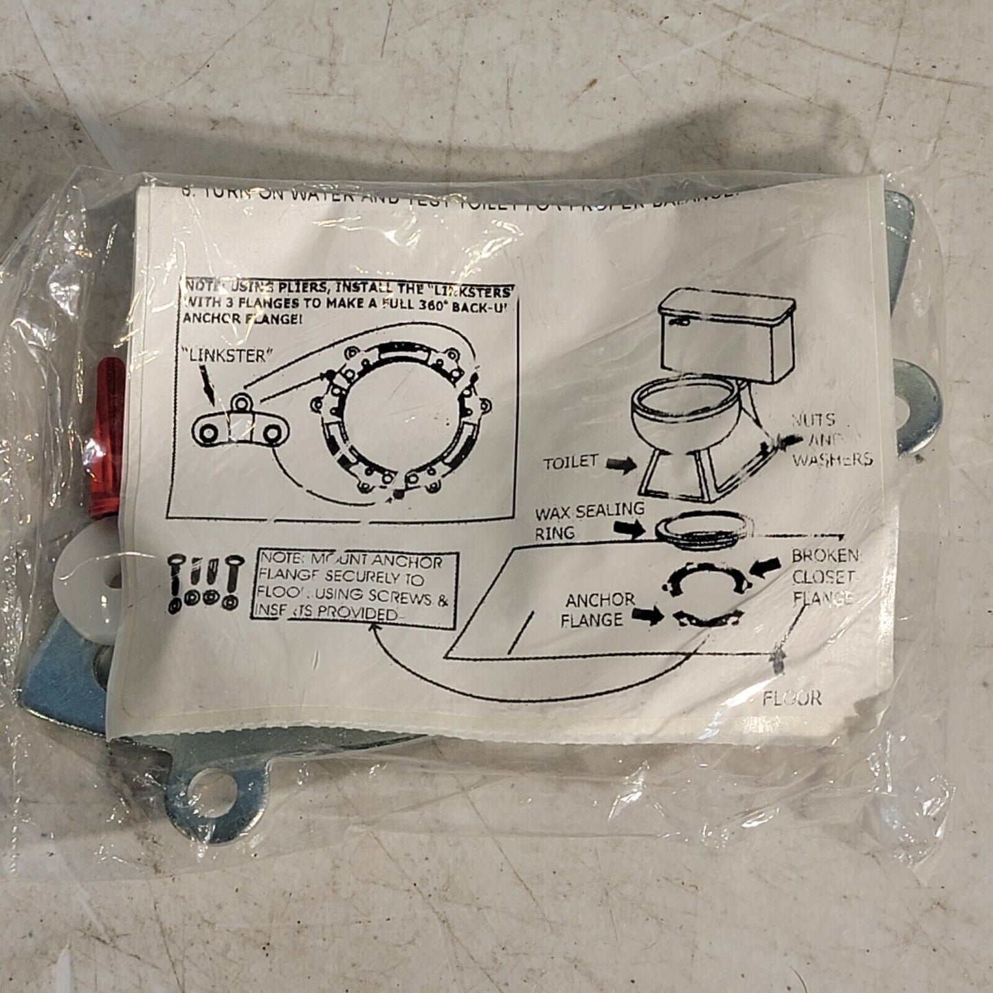 HD Supply 569360 Toilet Anchor Flange TF-1 Zinc-Plated Steel