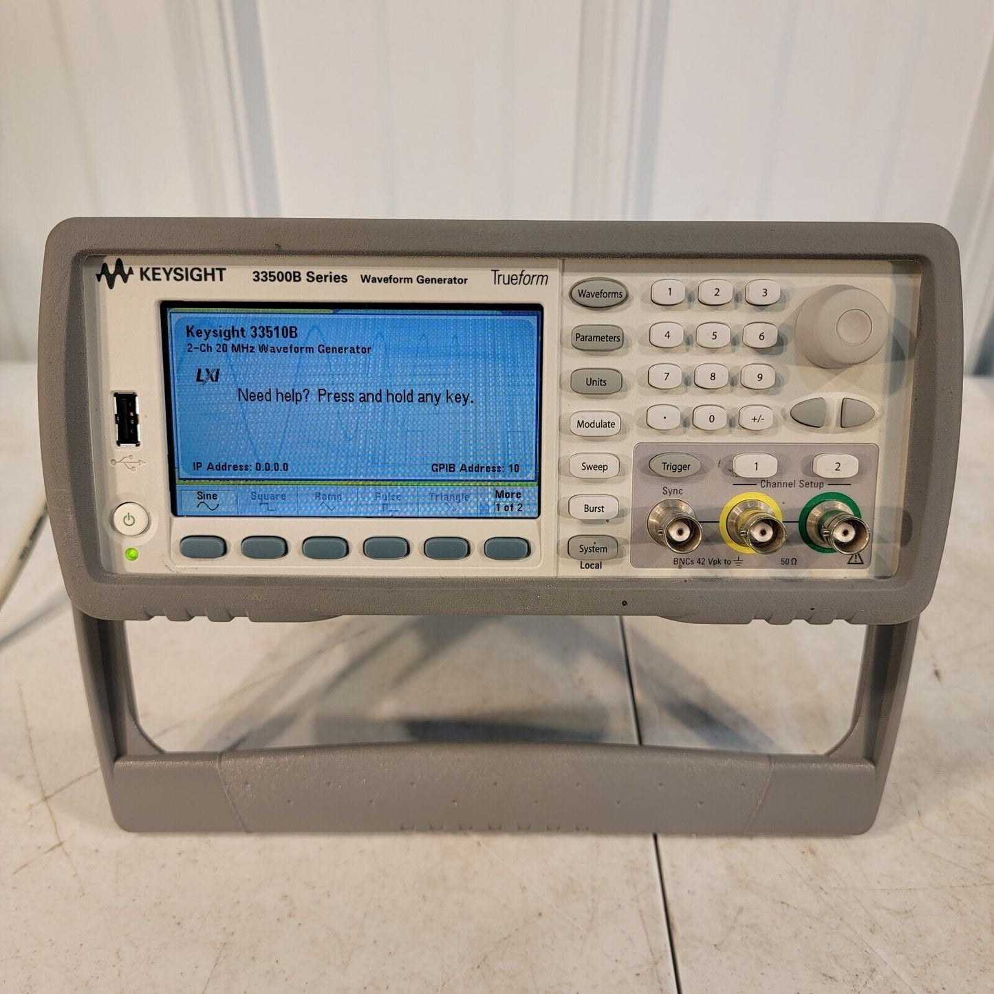 KEYSIGHT HP Agilent 33510B Trueform Waveform Generator, 20 MHz, 2-Channel 33500B
