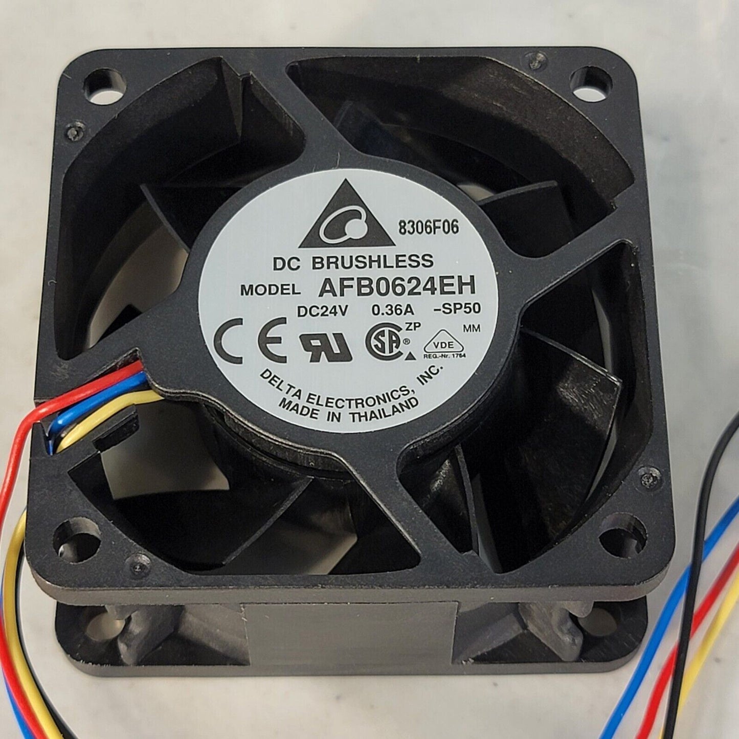 Delta AFB0624EH 24v DC Brushless 60mm Fan 4-Wire 25mm Deep