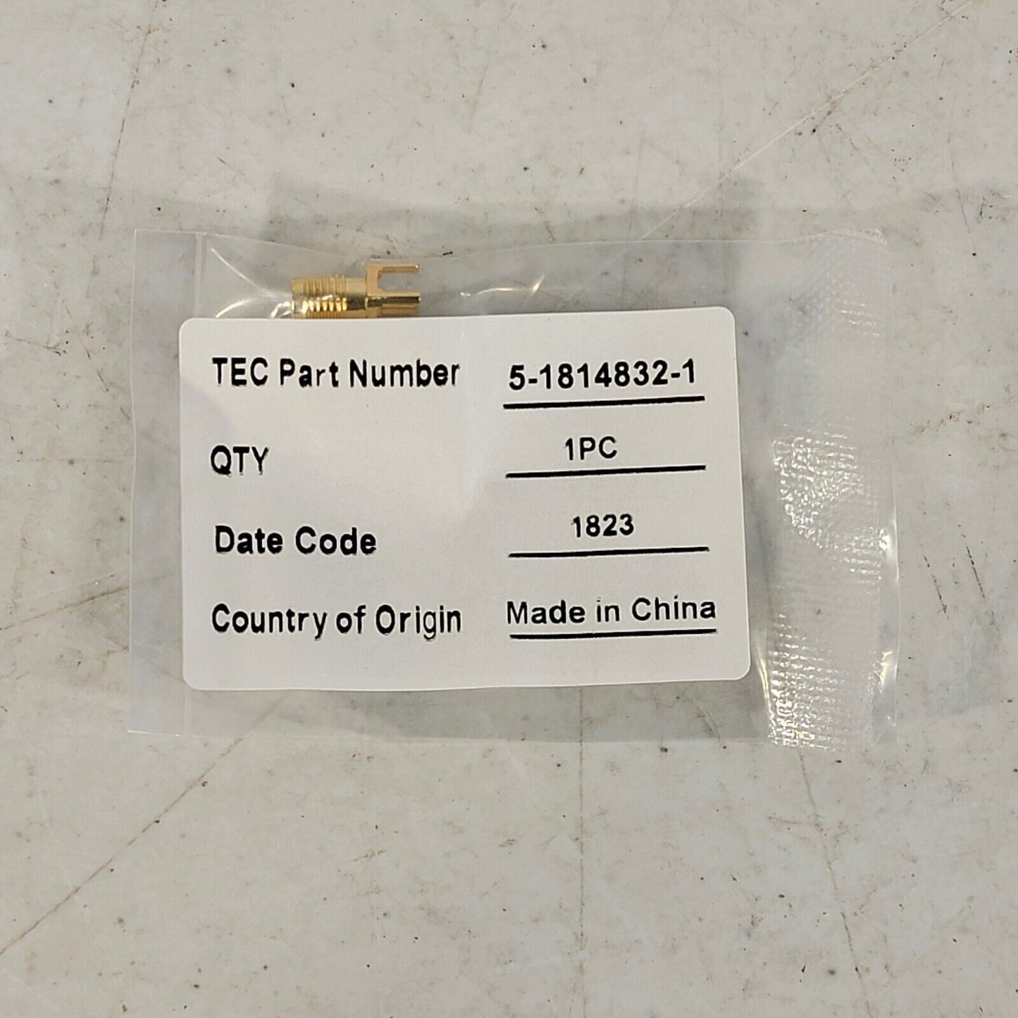 TE Connectivity SMA Jack 50 Ohm DC-3GHz Gold Plated Through-Hole PCB Connector