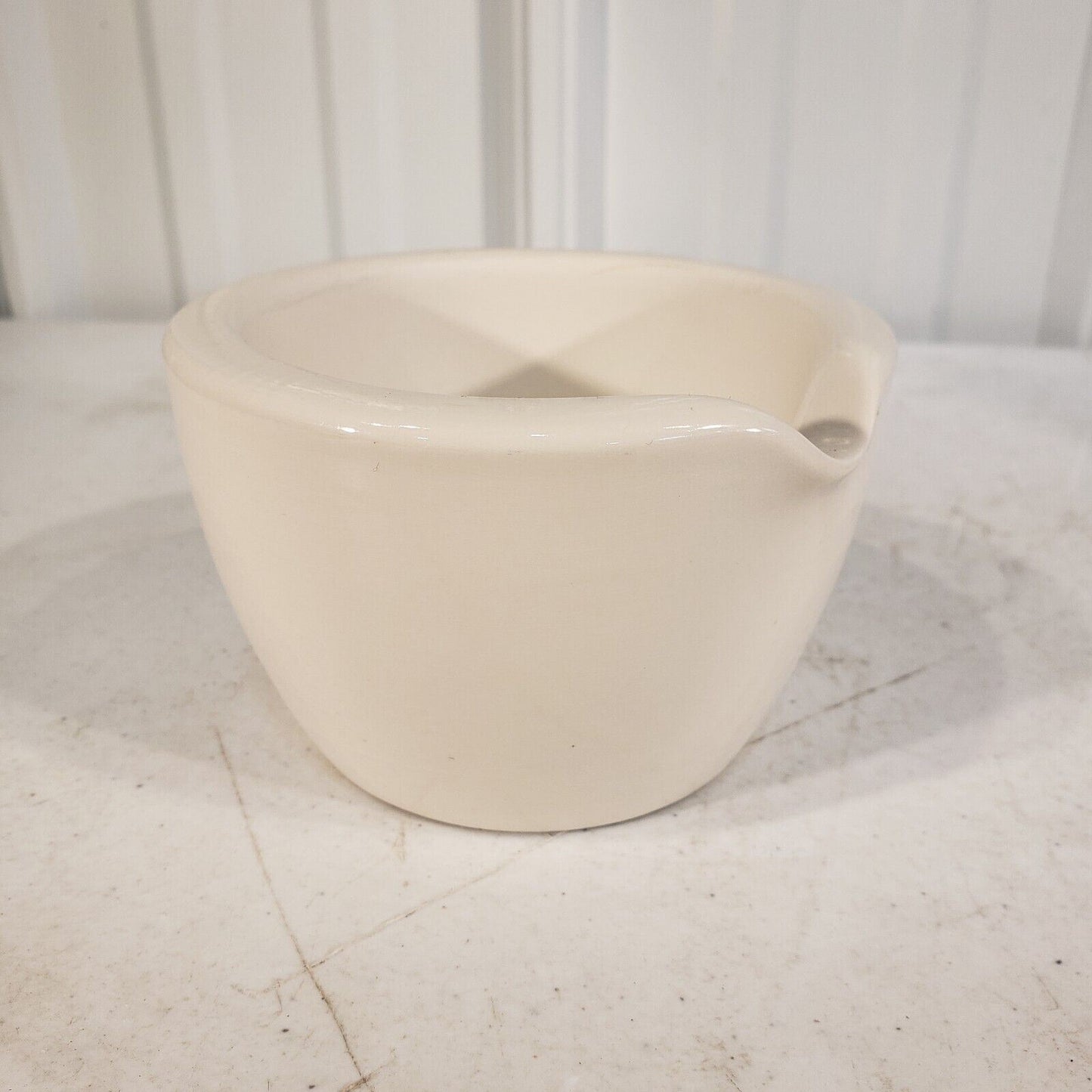 CoorsTek COORS 275mL Glazed Porcelain Mortar 115mm OD x 70mm H 60319