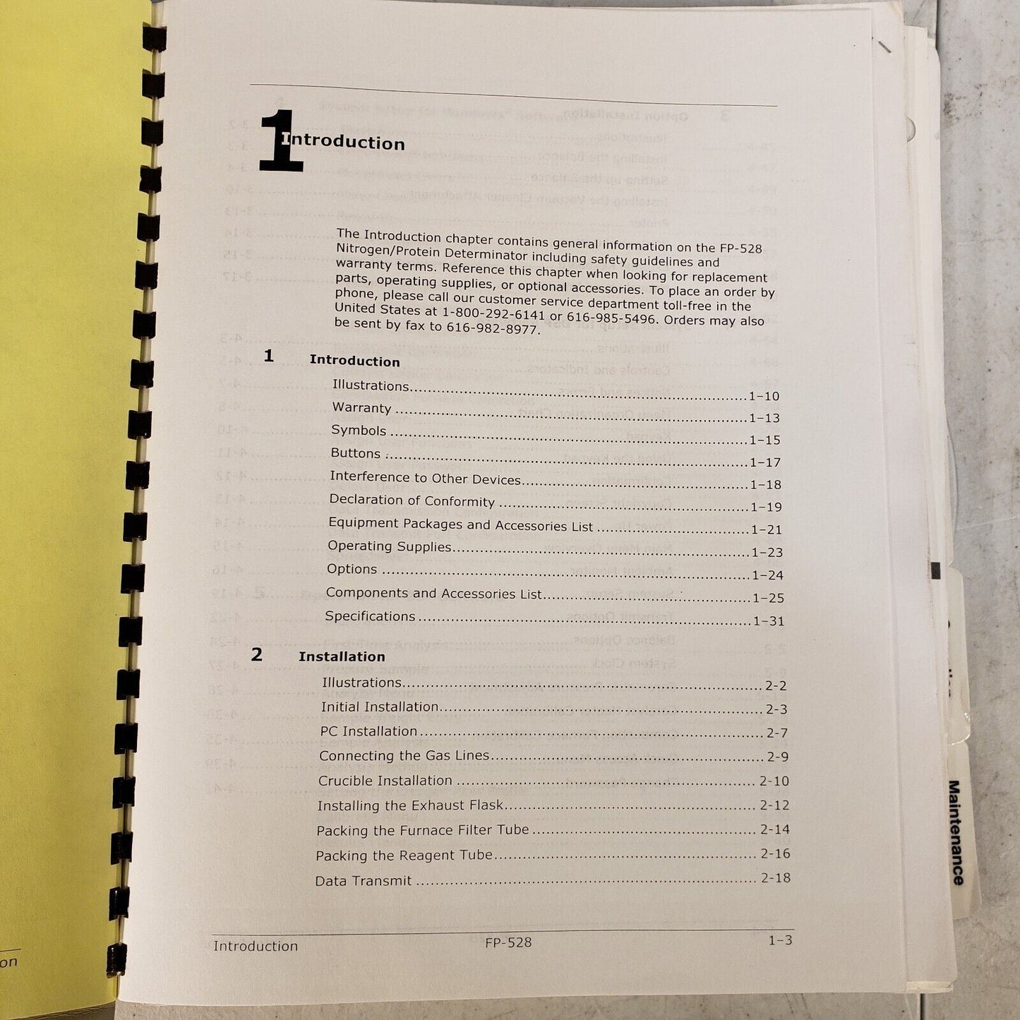 FP-528 Protein/Nitrogen Determinator Instruction Manual