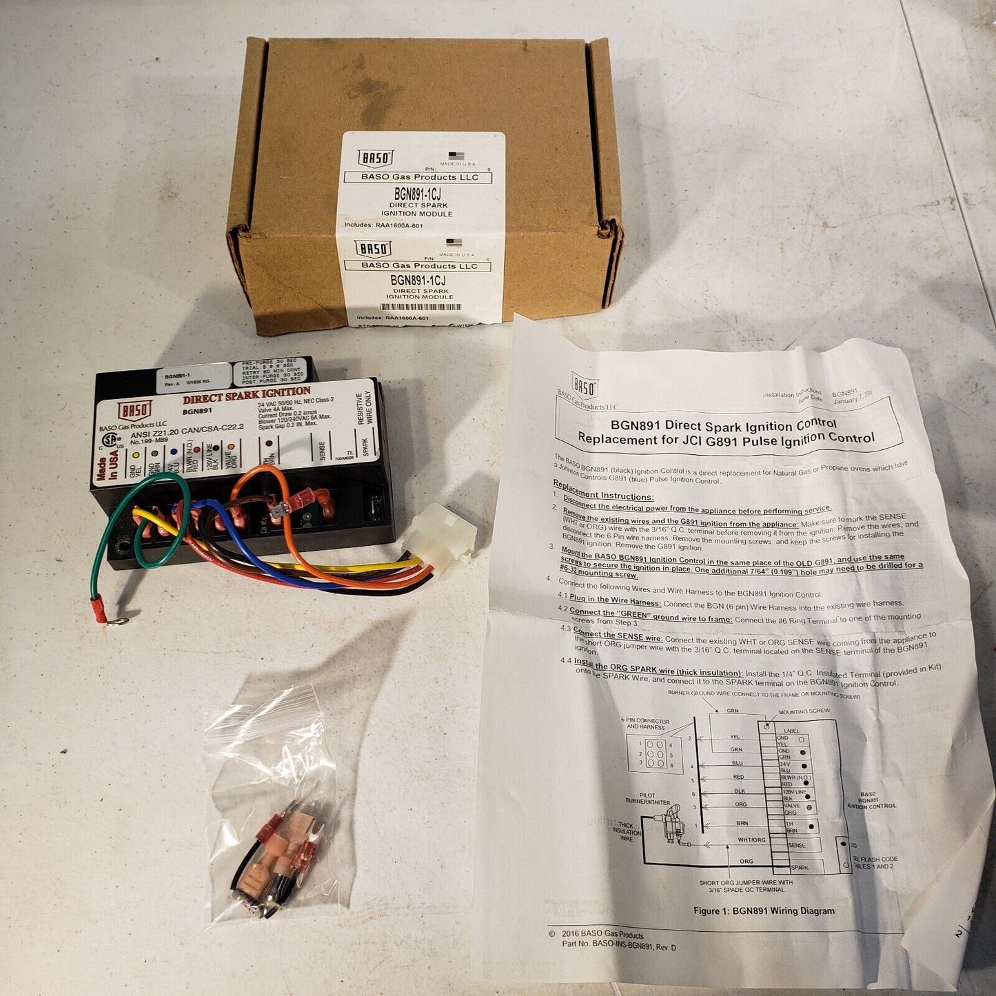 Baso Gas BGN891-1CJ Direct Spark Ignition Module for Lennox Pulse Furnace