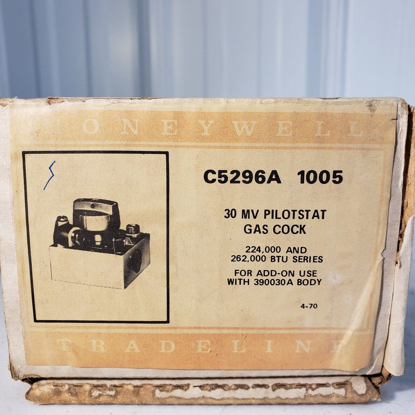 Honeywell C5296A 1005 30MV Pilotstat Gas Cock