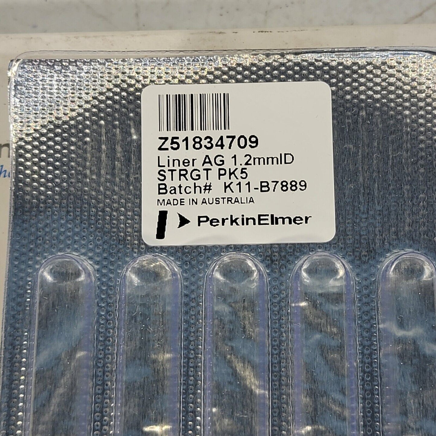 PerkinElmer 5-Pack Inlet Liners AG 1.2mm ID STRGT Z51834709S