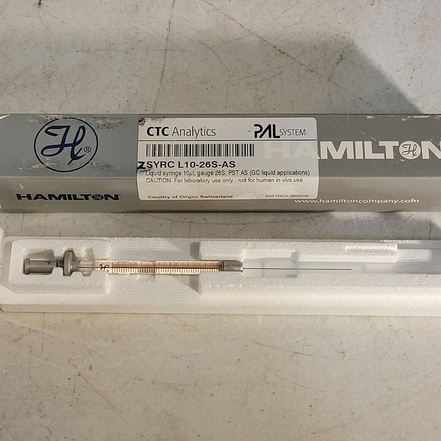 Hamilton CTC Analytics PAL 10 uL Liquid Syringe PST AS Autosampler