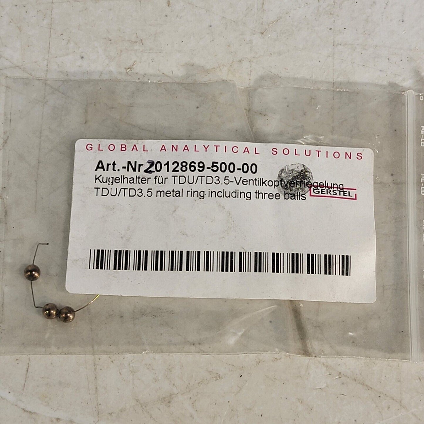 Global Analytical Solutions Z-012869-500-00 TD3.5 Metal Ring 3 Balls TDU