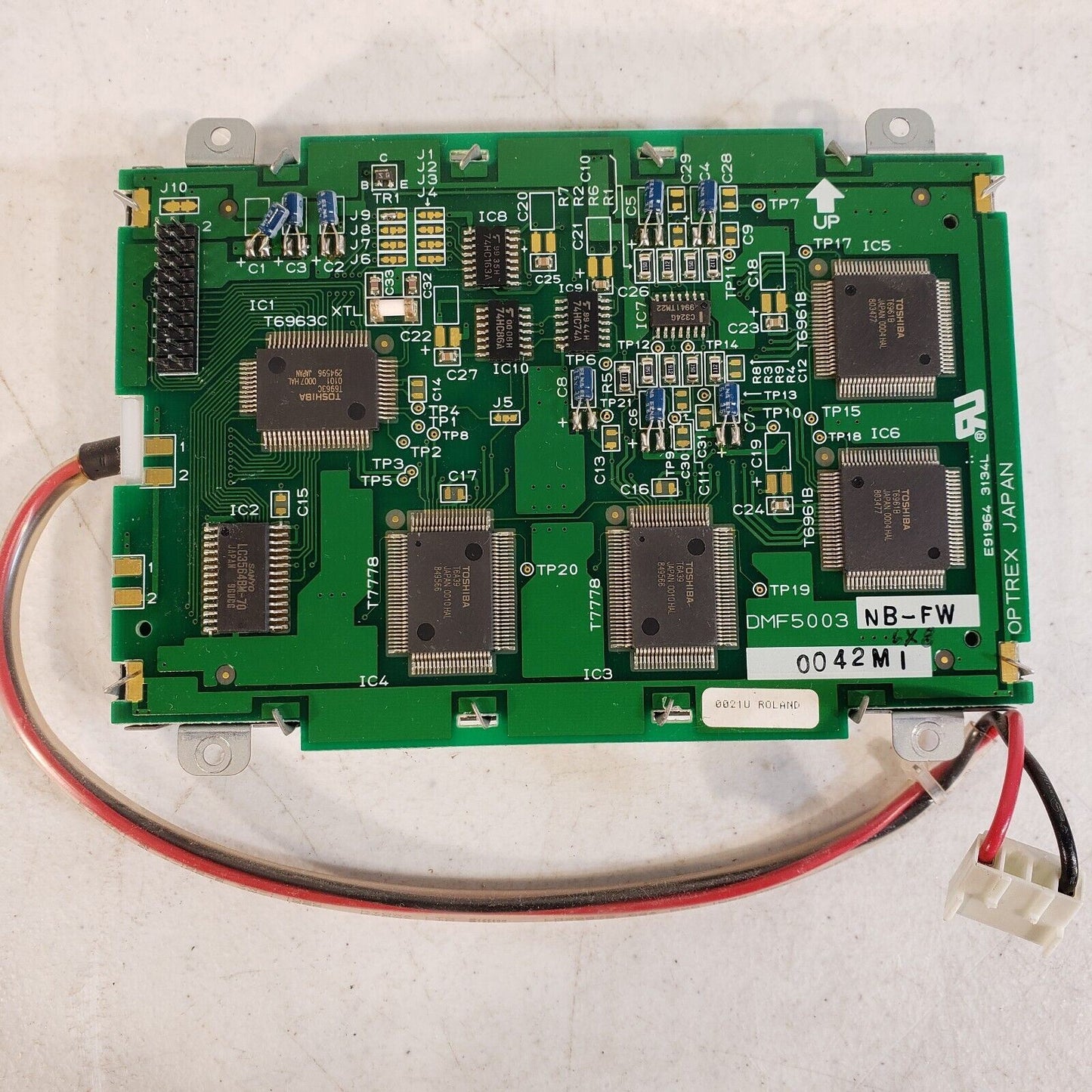 Optrex LCD Display DMF5003 NB-FW 0042MI with Toshiba T6A39 from Leco FP-528