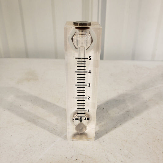 Pneumatic Air Flow Meter Gauge 52-166920-00 w/ 0.5-5 L/min Air Flow Measurement