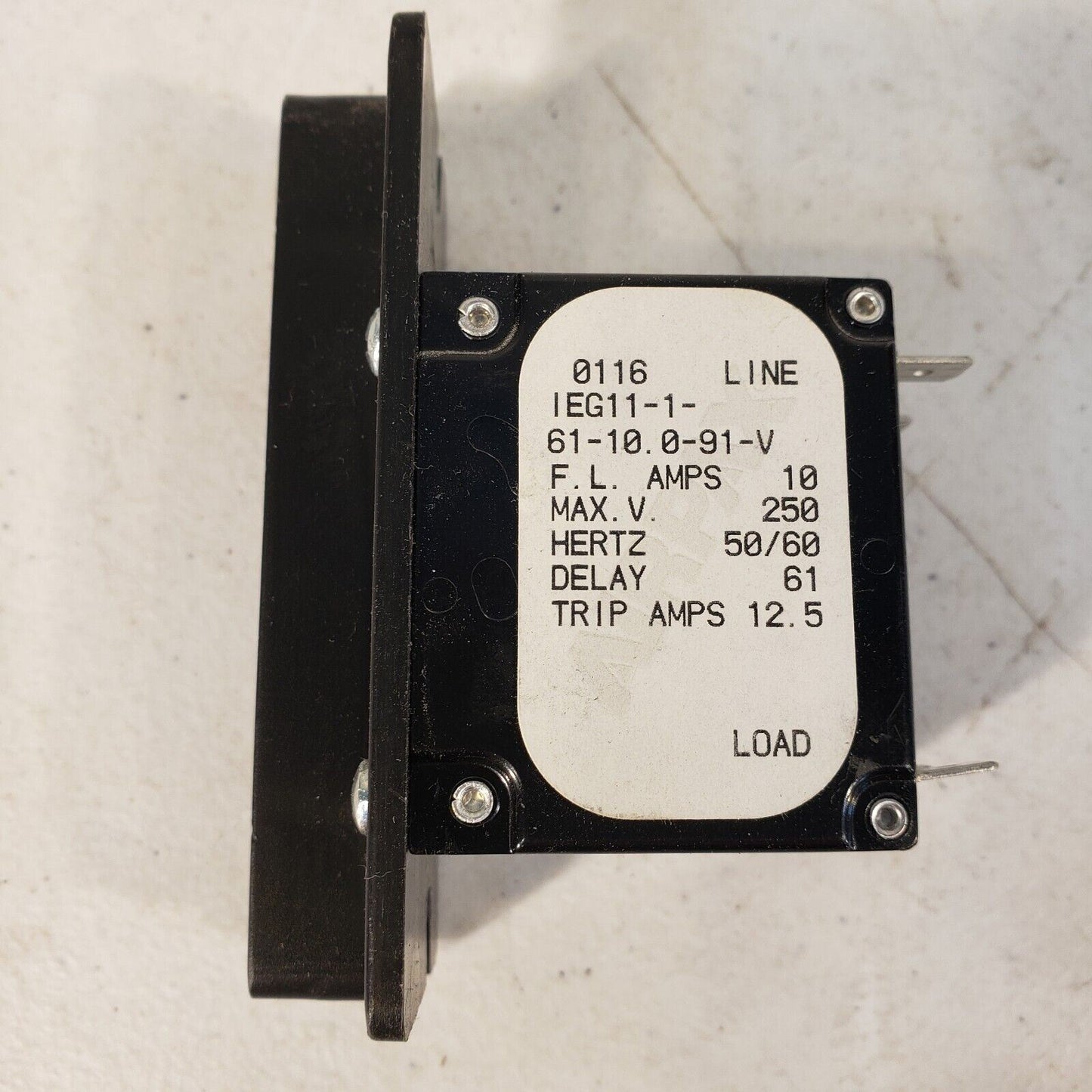 Power Switch Relay IEG11-1-61-10.0-91-V CIR BRKR MAG-HYDR LEVER 10A 250V
